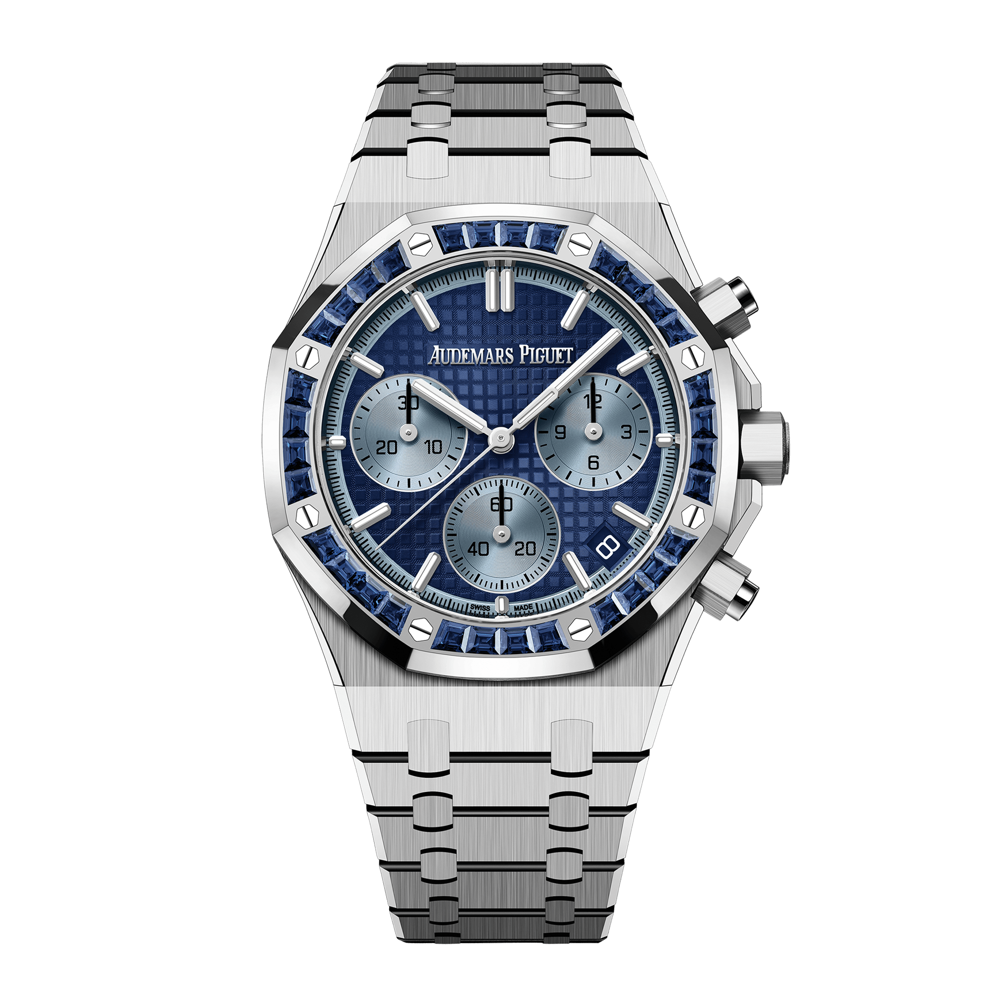 Image of Royal Oak Chronograph White Gold Sapphire Blue Dial 41mm