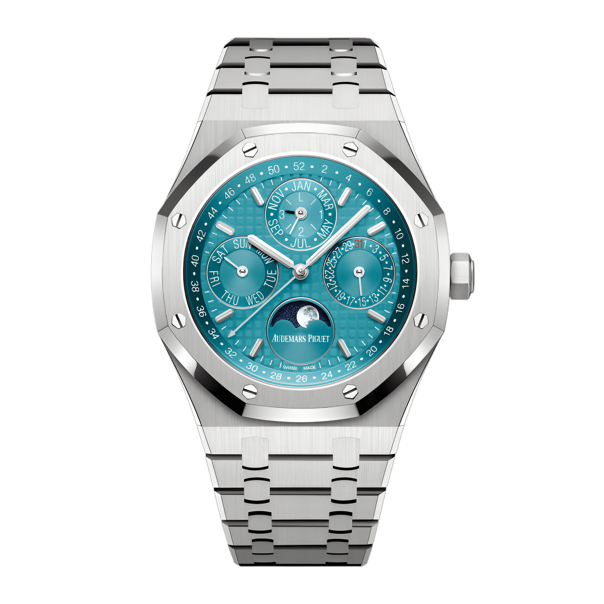 Image of Royal Oak Perpetual Calendar Steel Turquoise Dial 41mm