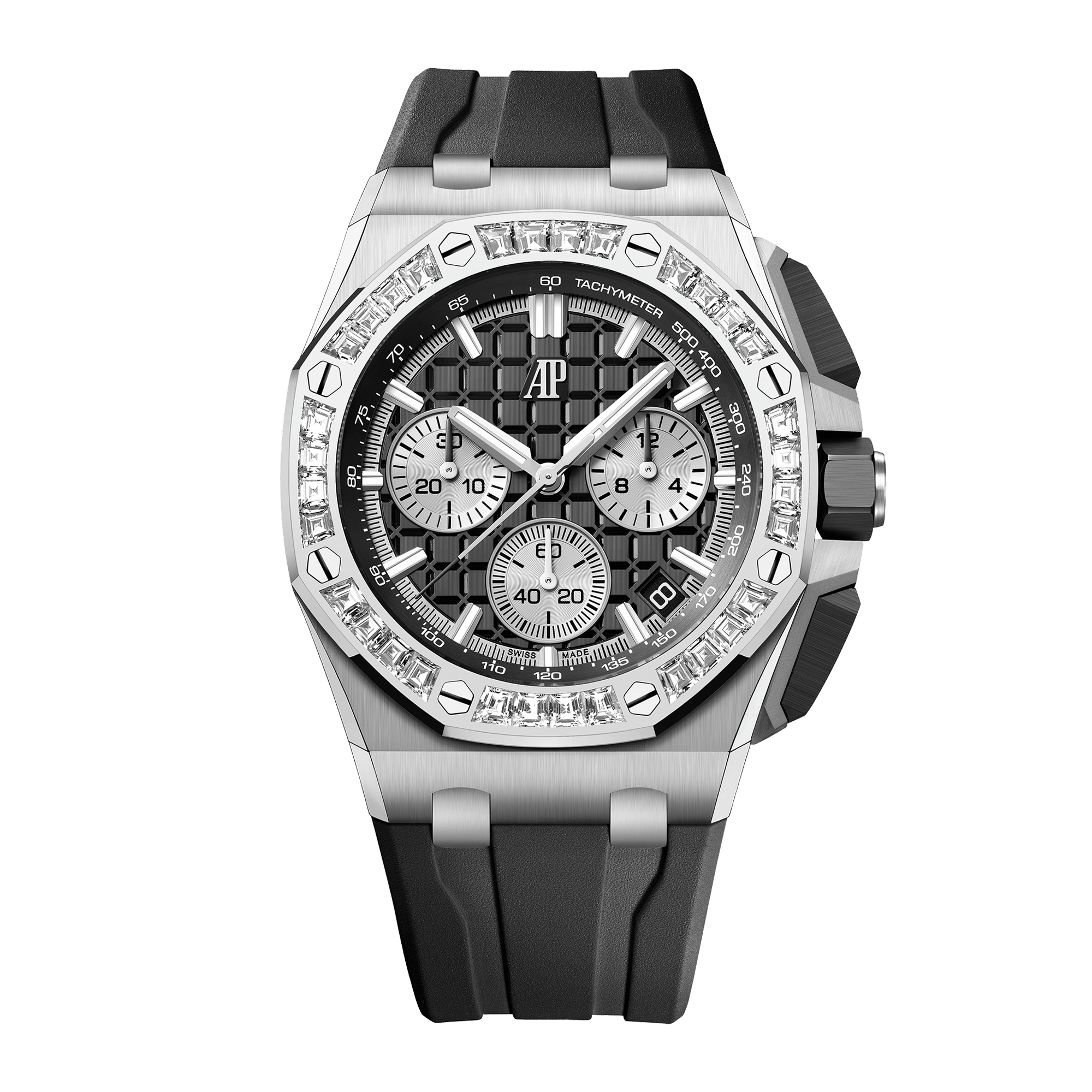 Image of Royal Oak Offshore White Gold Diamond Black Dial 43mm