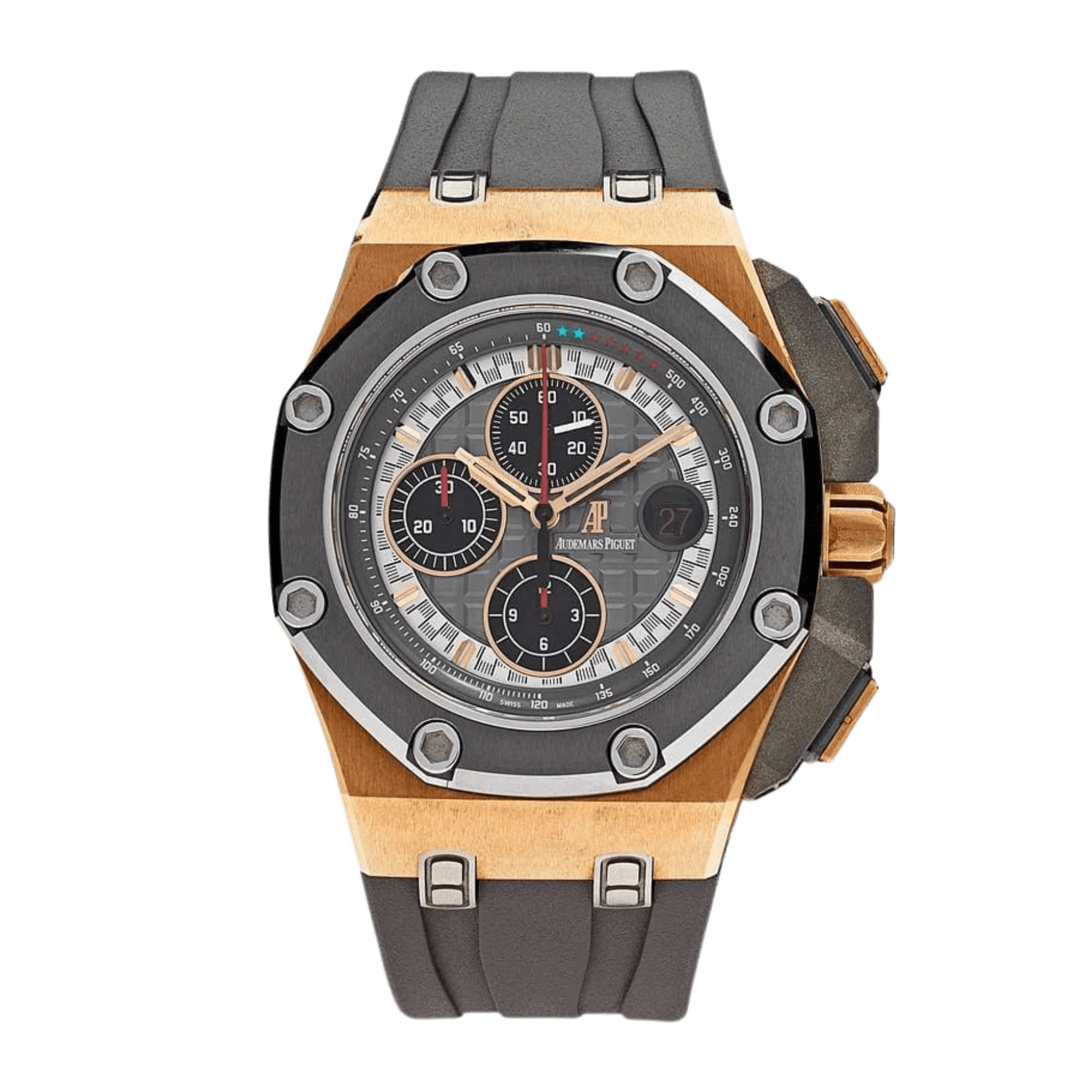 Image of Royal Oak Offshore "Schumacher" Rose Gold Grey Dial 44mm