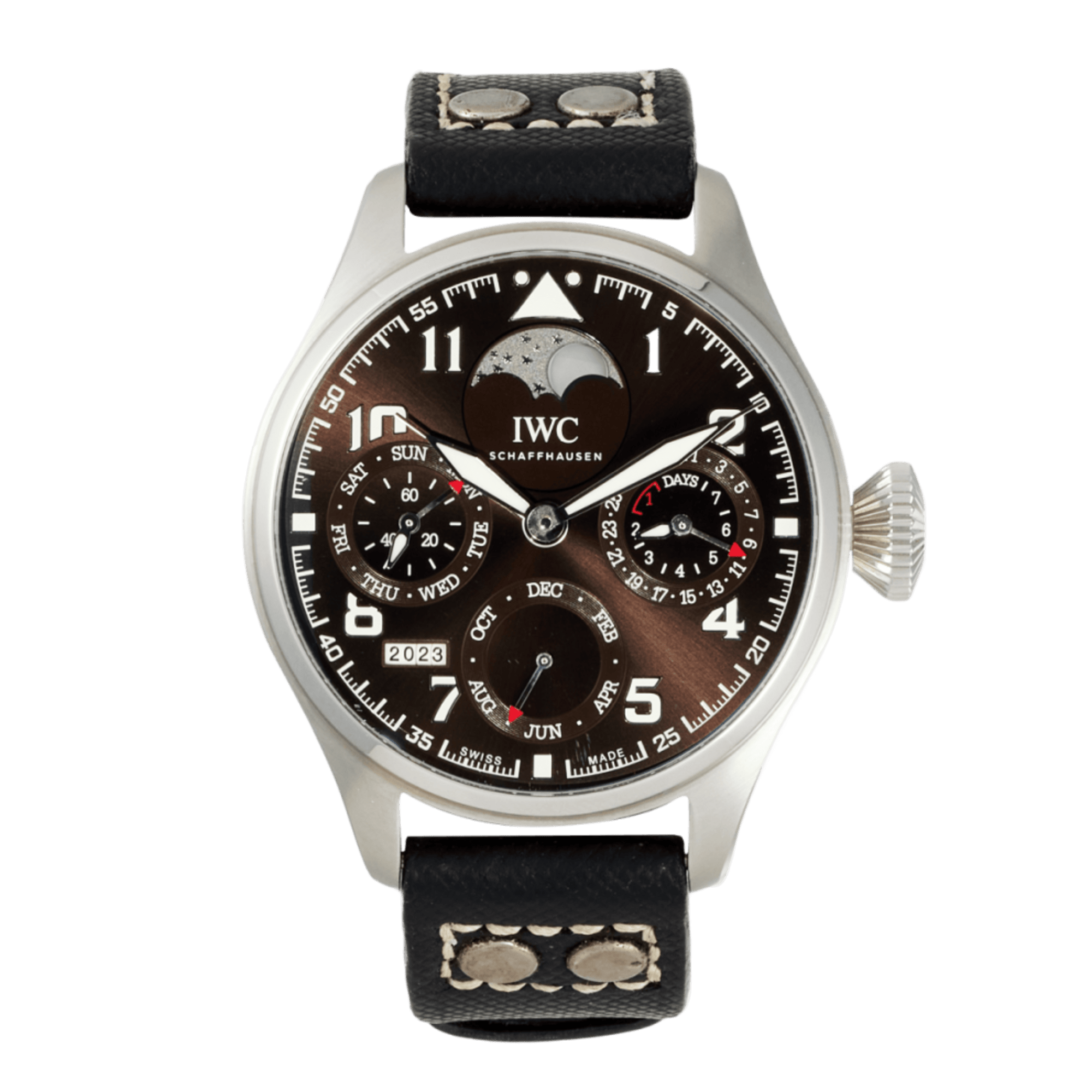 Photo of Big Pilot's Watch Perpetual Calendar Edition "Antione De Saint Exupéry" Steel Brown Dial 46mm