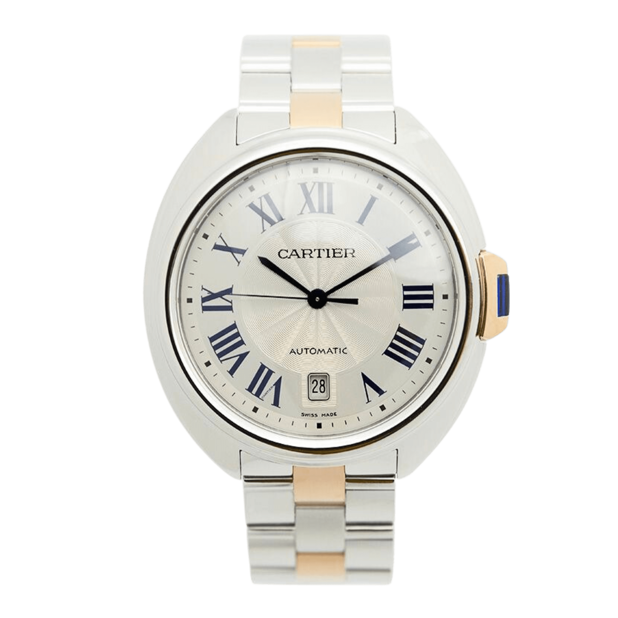 Image of Clé de Cartier Rose Gold & Steel Silver Dial 40mm