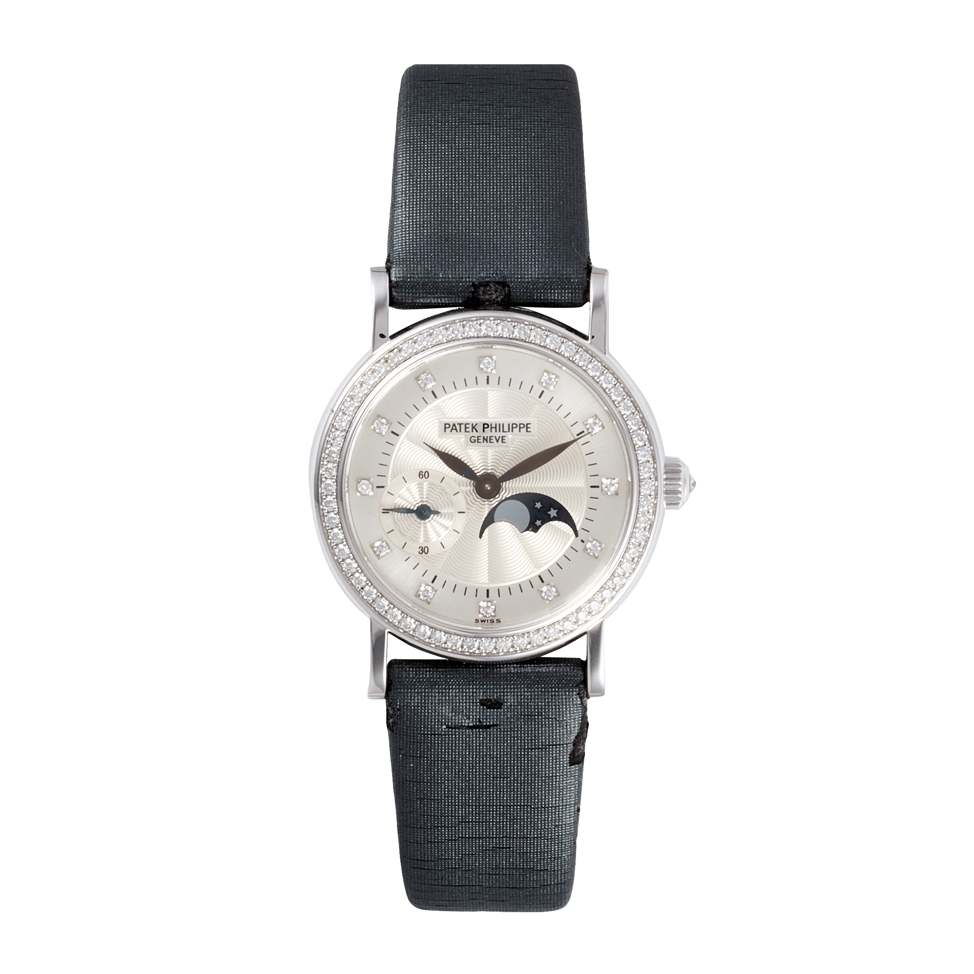 Image of Calatrava Ladies White Gold Diamond White Dial 29mm