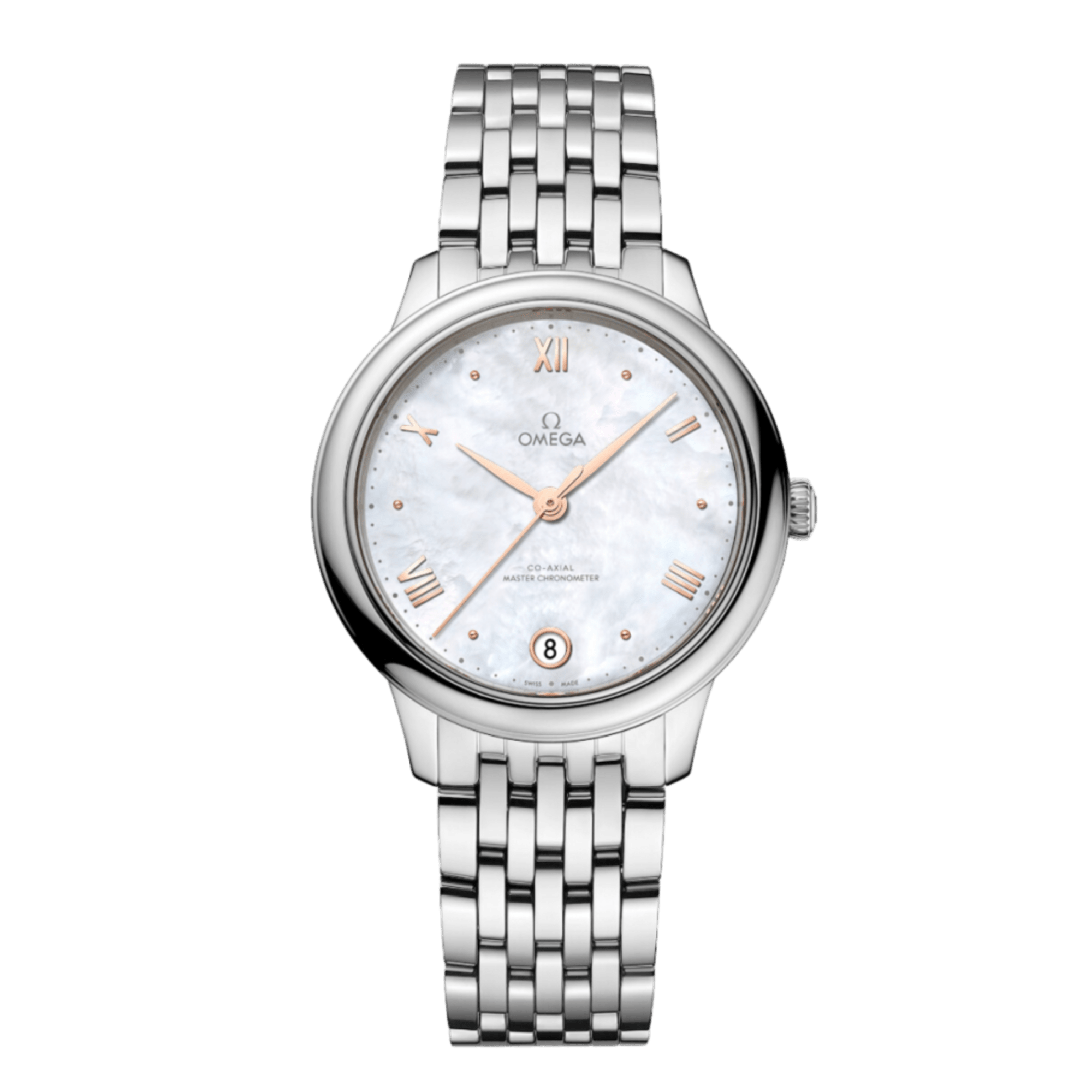 Image of De Ville Prestige Chronometer Steel Mother of Pearl Dial 34mm