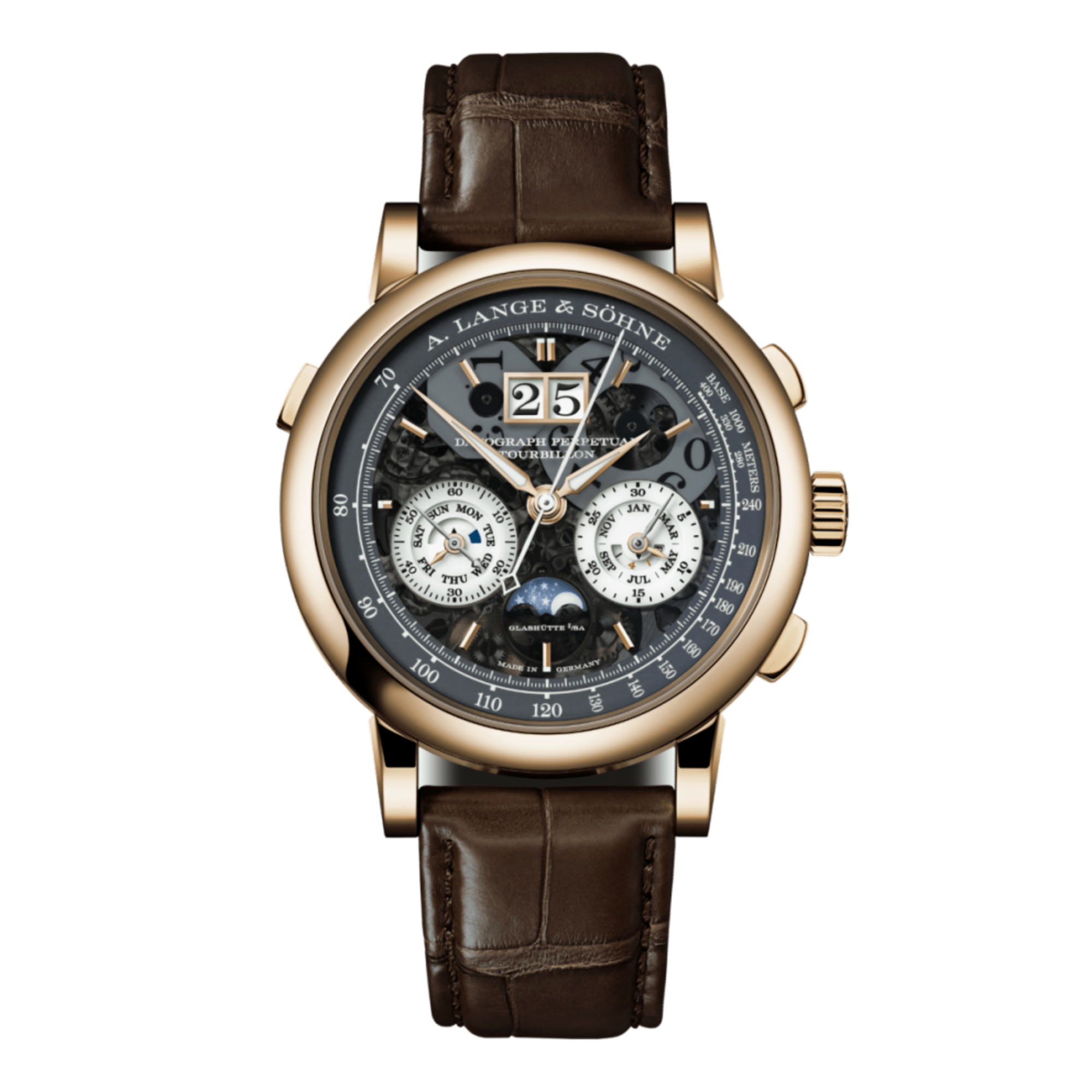 Image of Datograph Perpetual Tourbillon Honey Gold Skeleton Dial 41mm