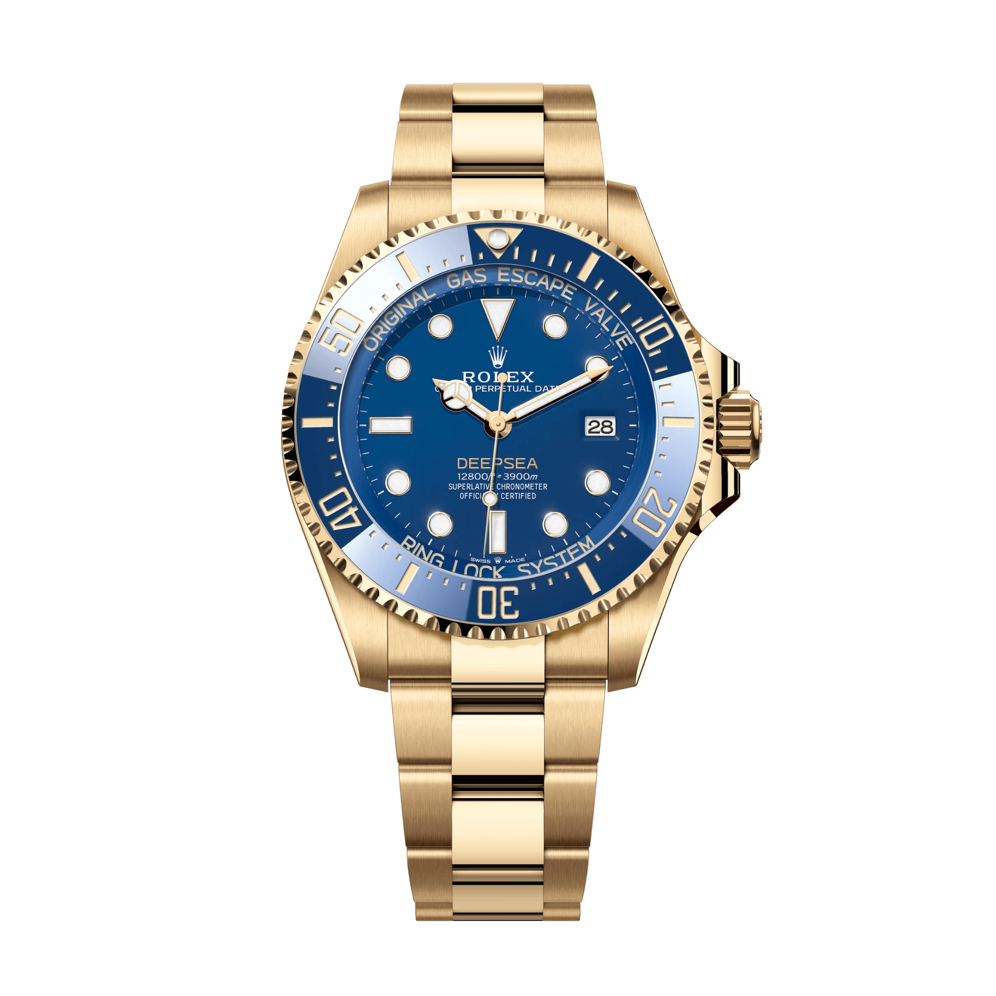 Image of Sea-Dweller Deepsea Yellow Gold Blue Dial 44mm