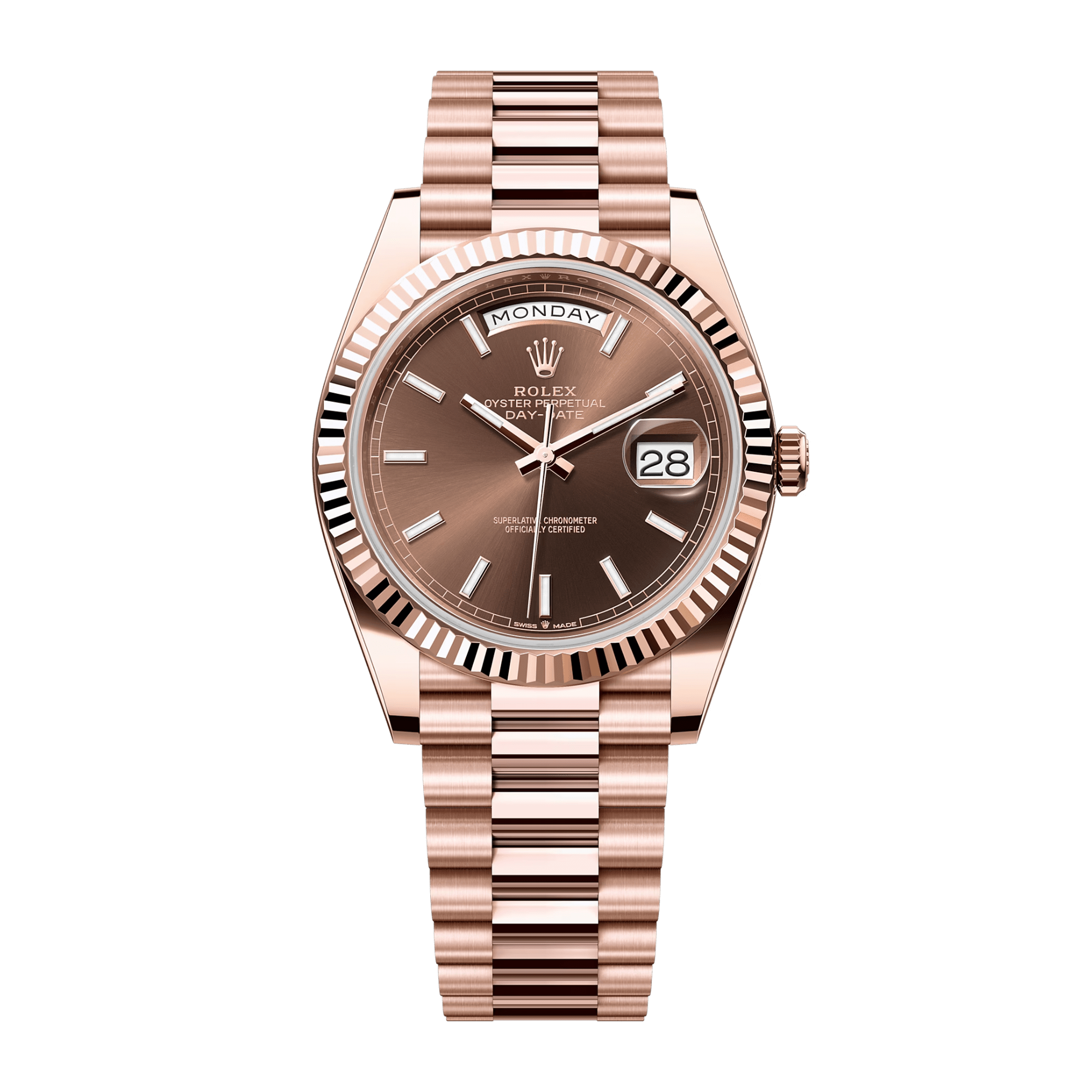 Image of Day-Date Rose Gold Brown Dial 40mm