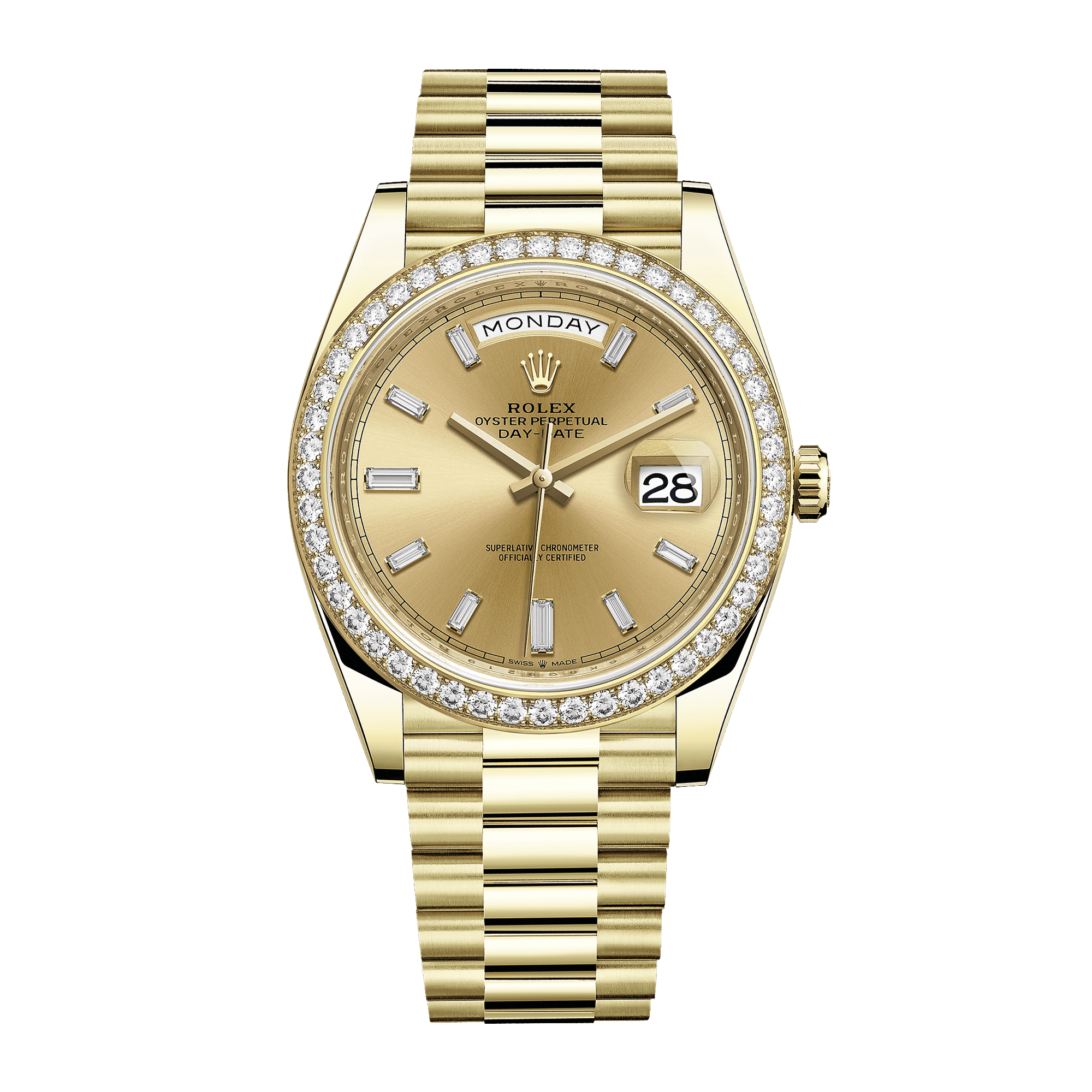 Image of Day-Date Yellow Gold Diamond Champagne Dial 40mm