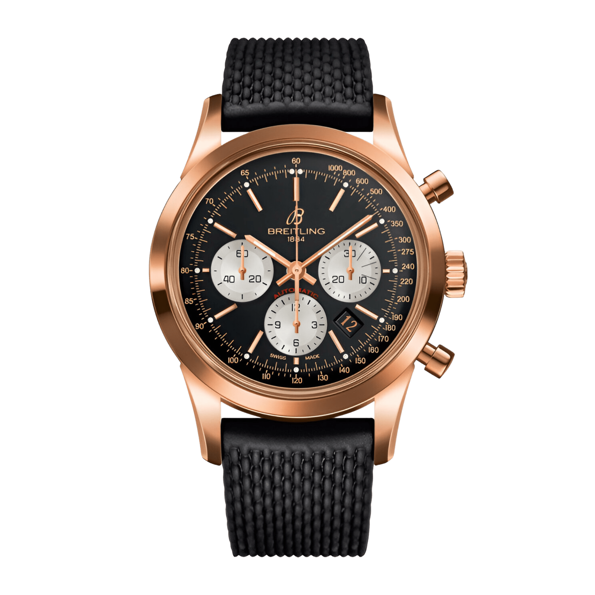Image of Transocean Chronograph Rose Gold Black Dial 43mm