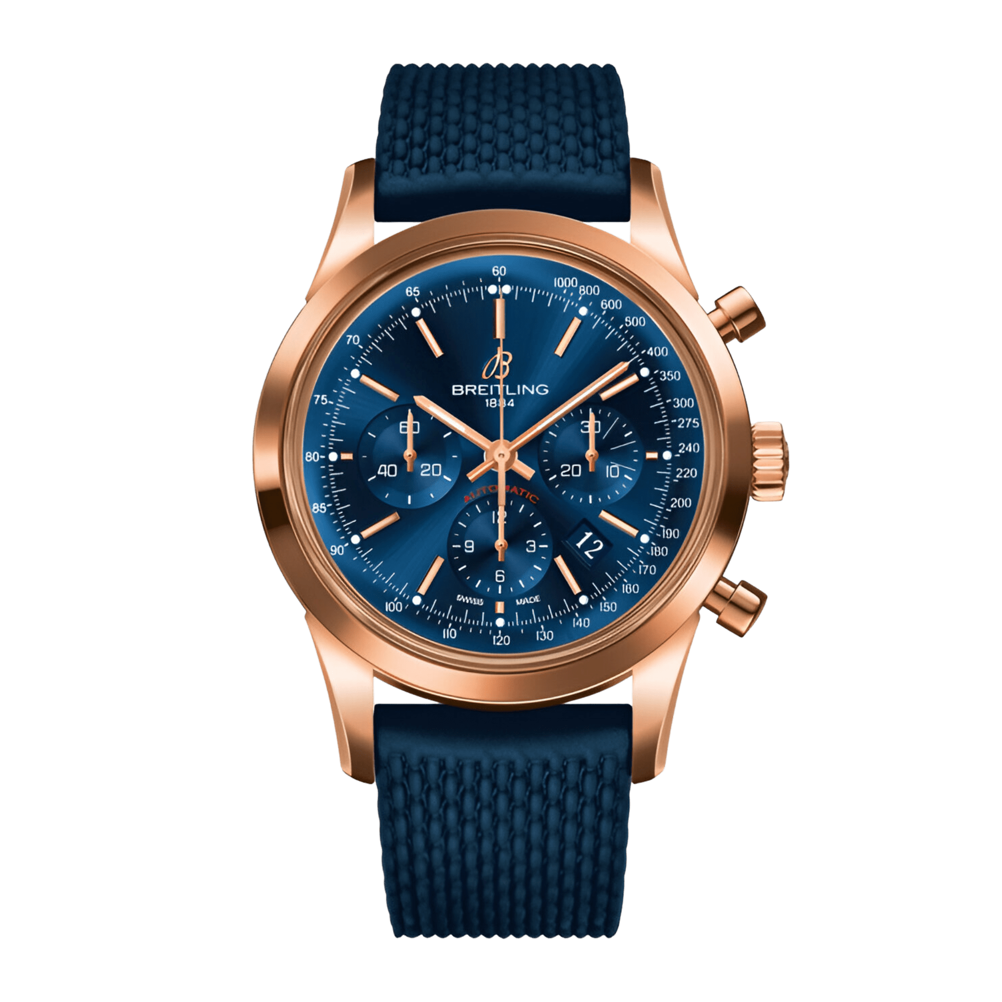 Image of Transocean Chronograph Rose Gold Blue Dial 43mm