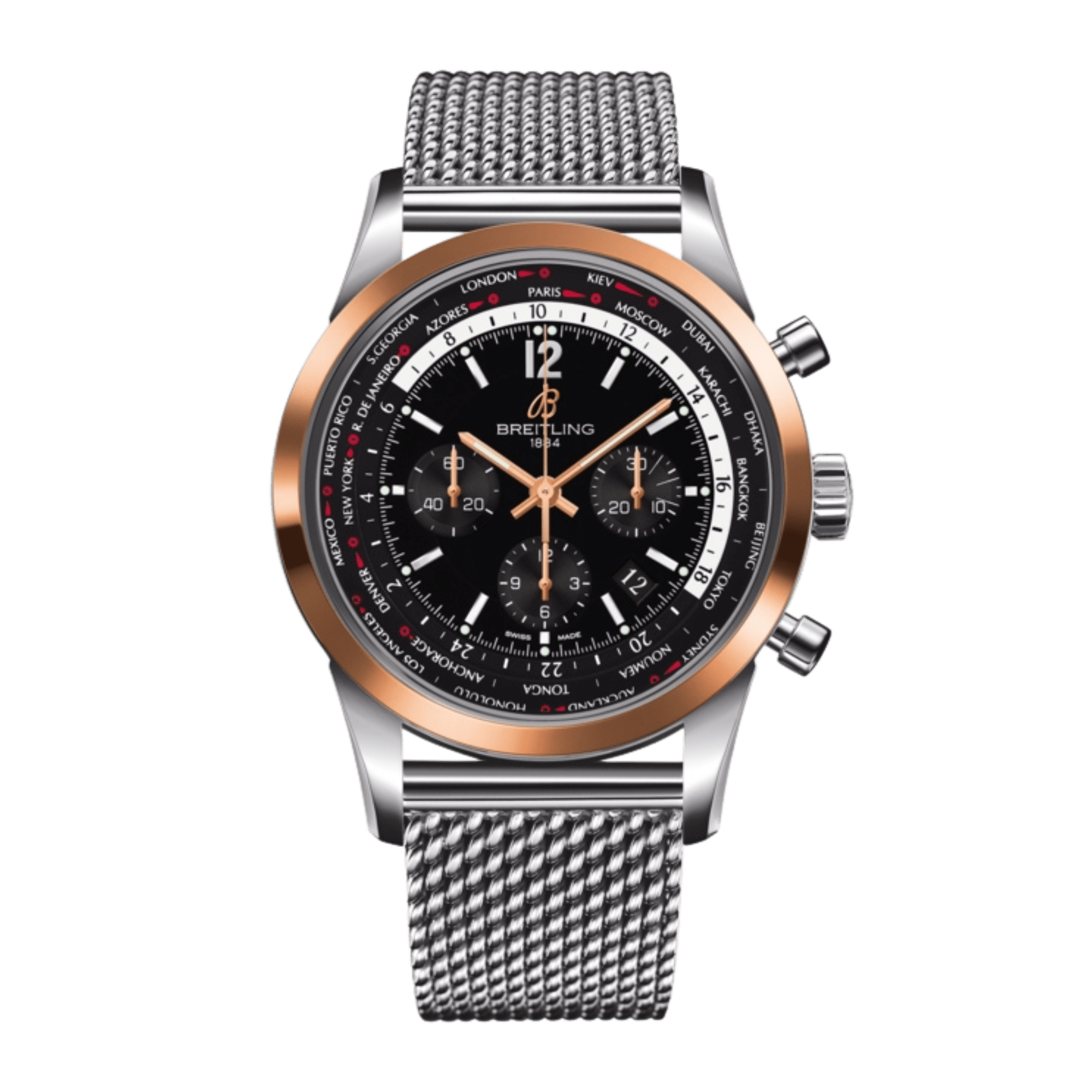 Image of Transocean Chronograph Black Dial 46mm
