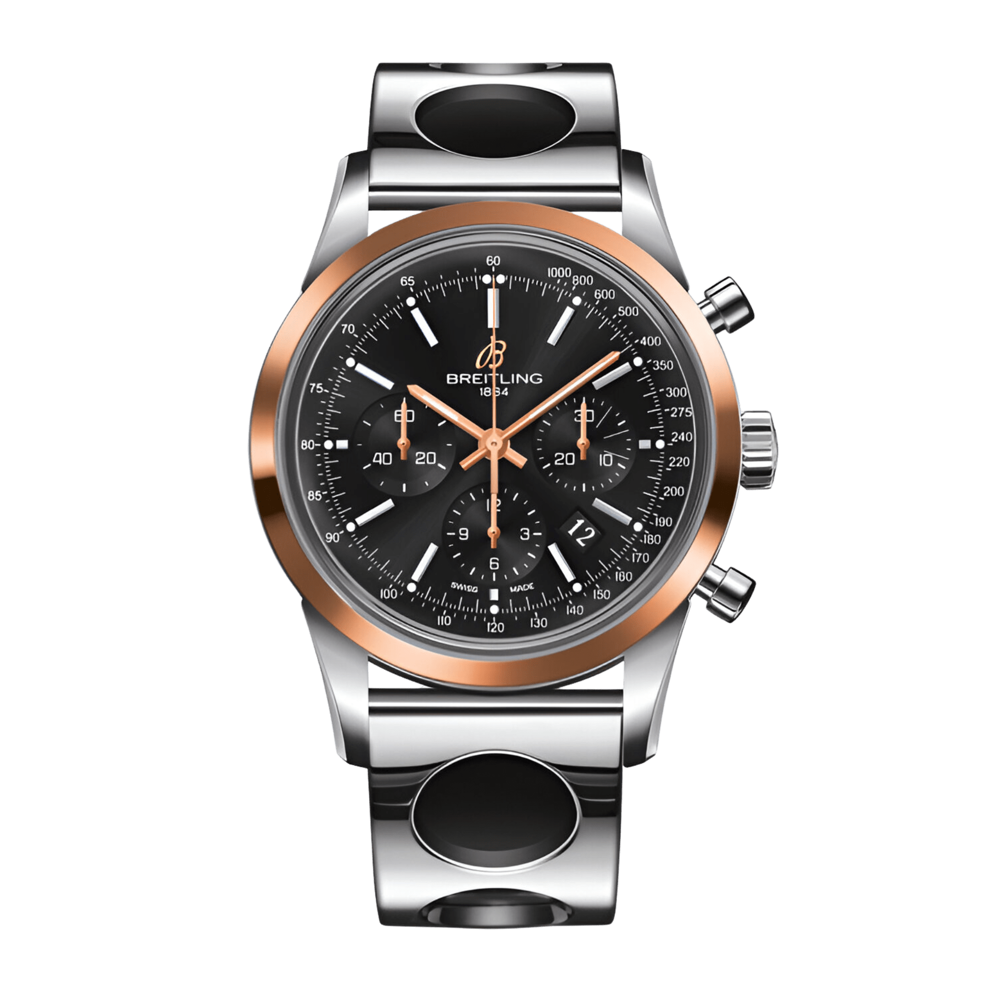 Image of Transocean Chronograph Rose Gold Black Dial 43mm