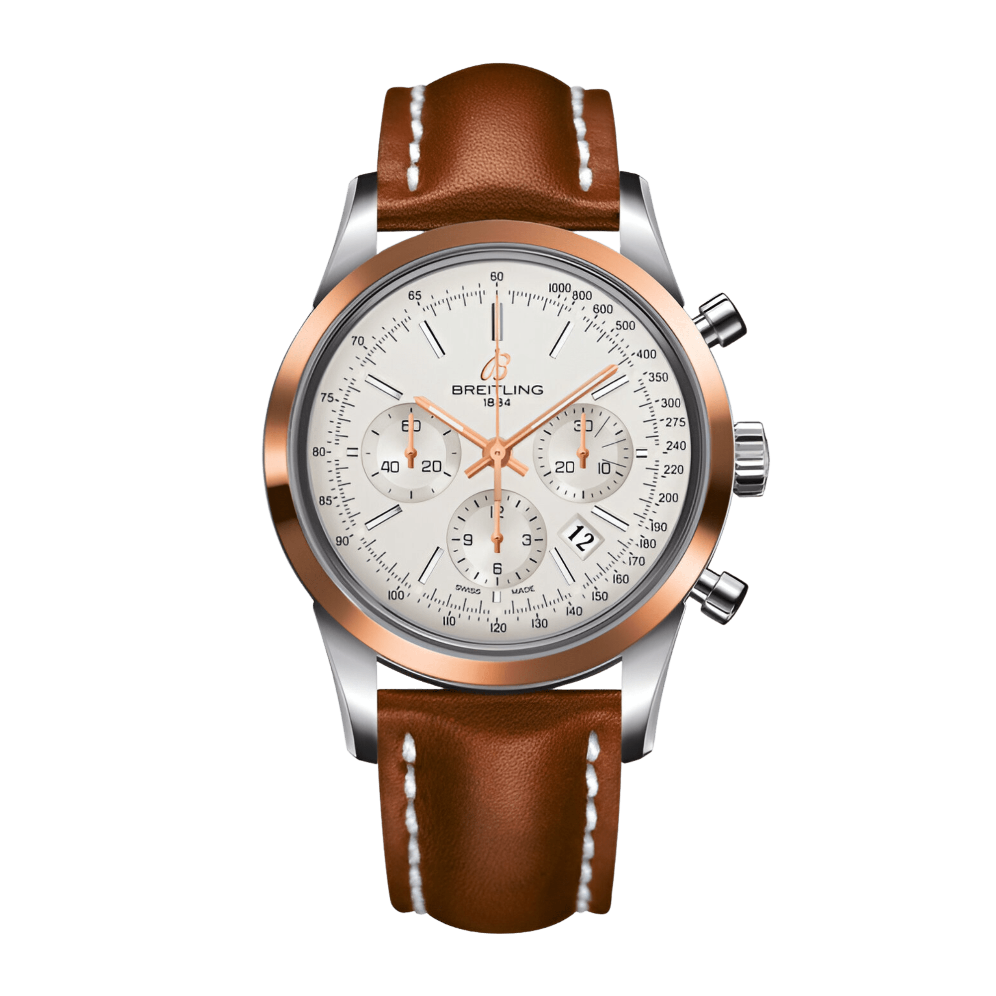 Image of Transocean Chronograph Silver Dial 43mm