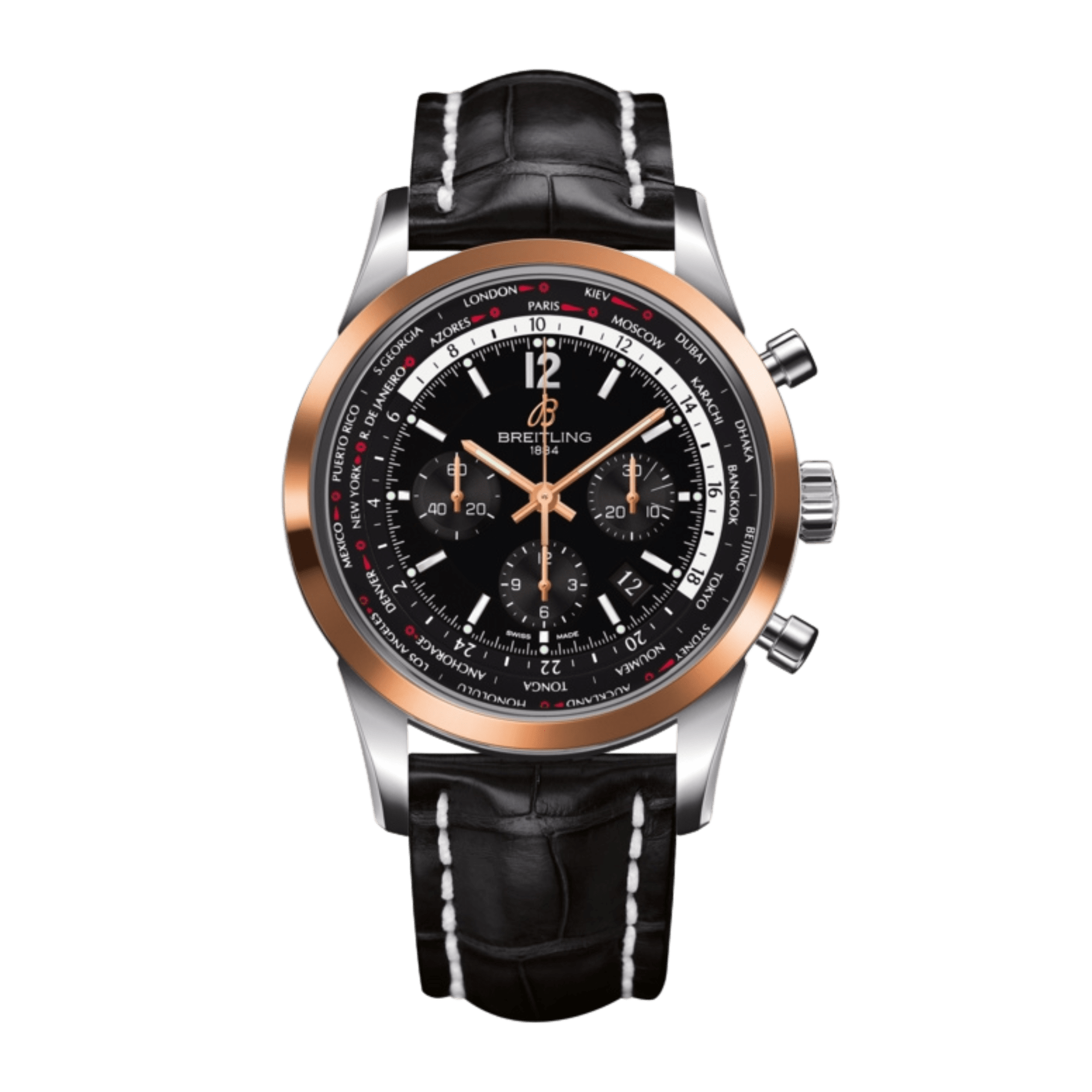 Image of Transocean Chronograph Black Dial 46mm