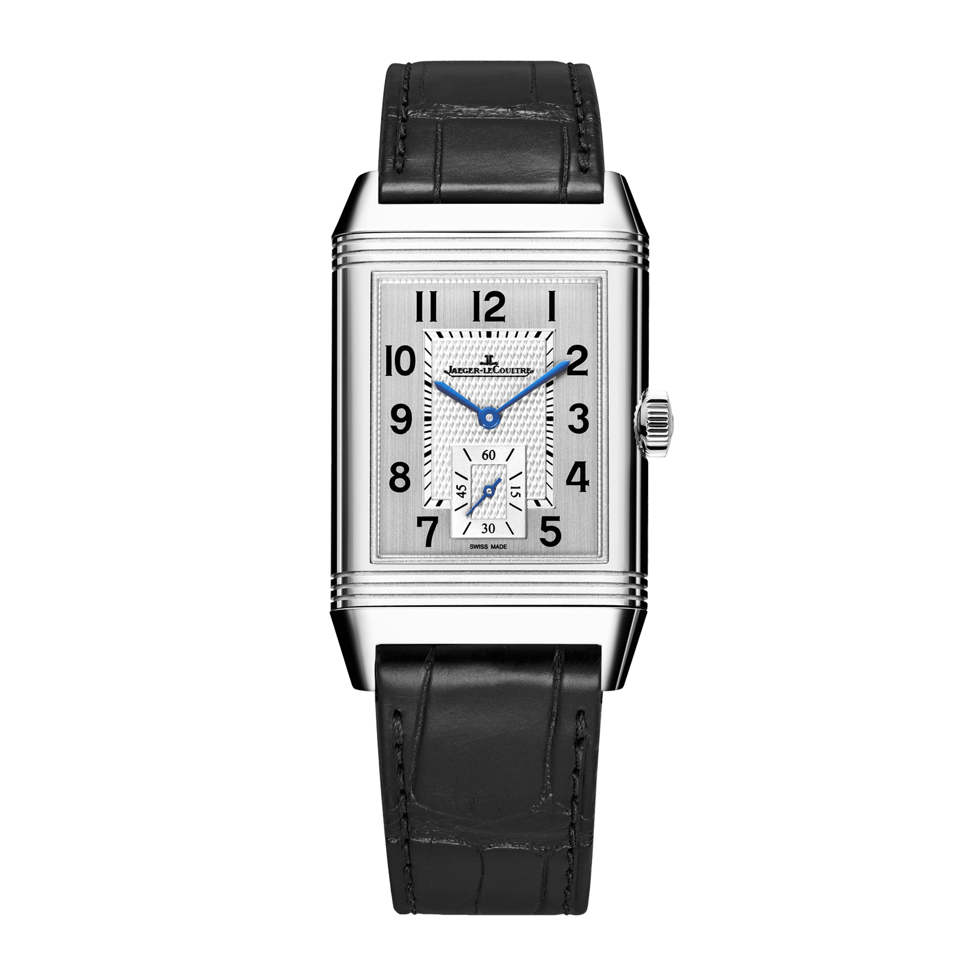 Image of Reverso Classic Large Duoface Small Seconds Steel Silver Dial 28mm