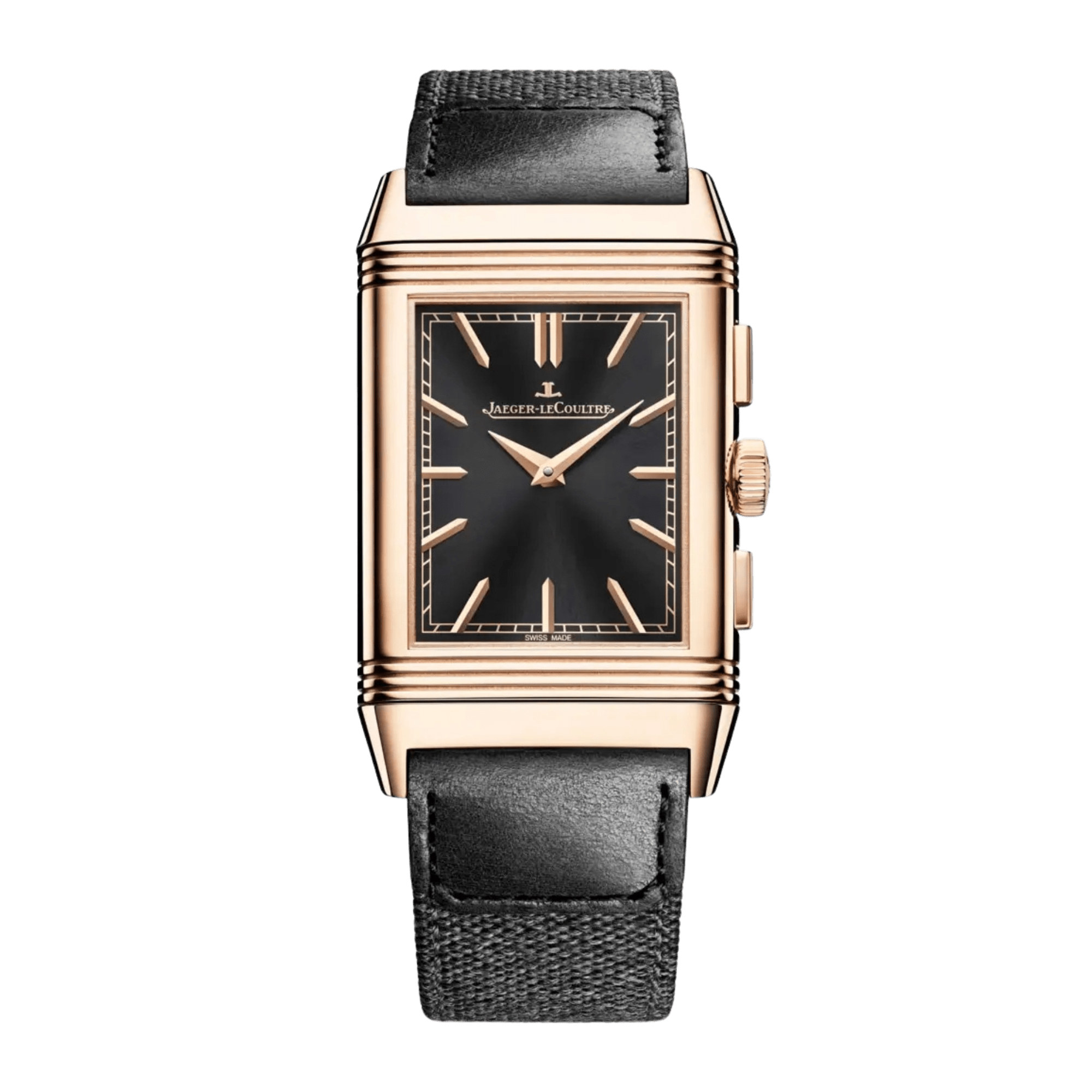 Image of Reverso Tribute Chronograph Rose Gold Black Dial 30mm