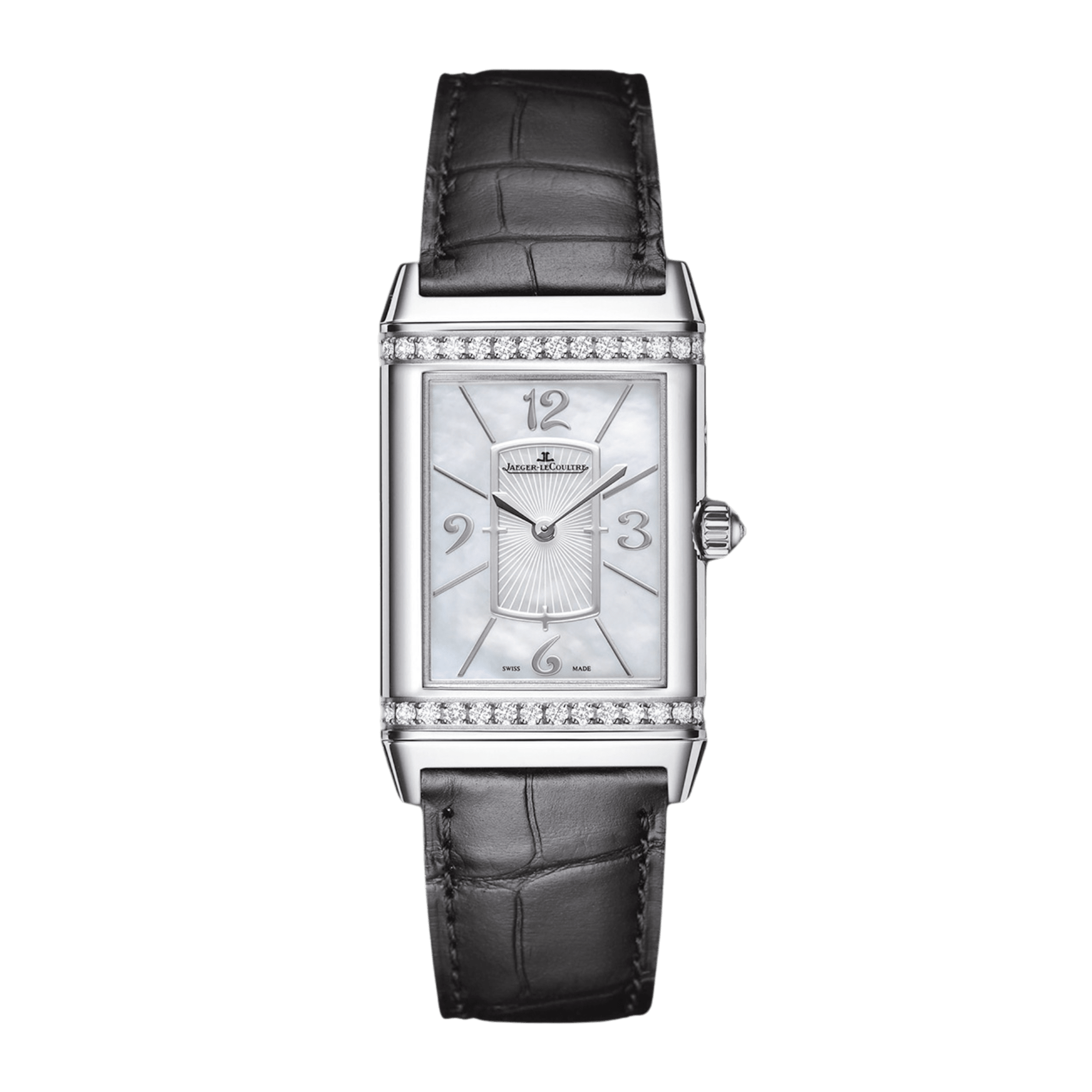 Image of Reverso Lady Ultra Thin Duetto Duo White Gold White Dial 24mm