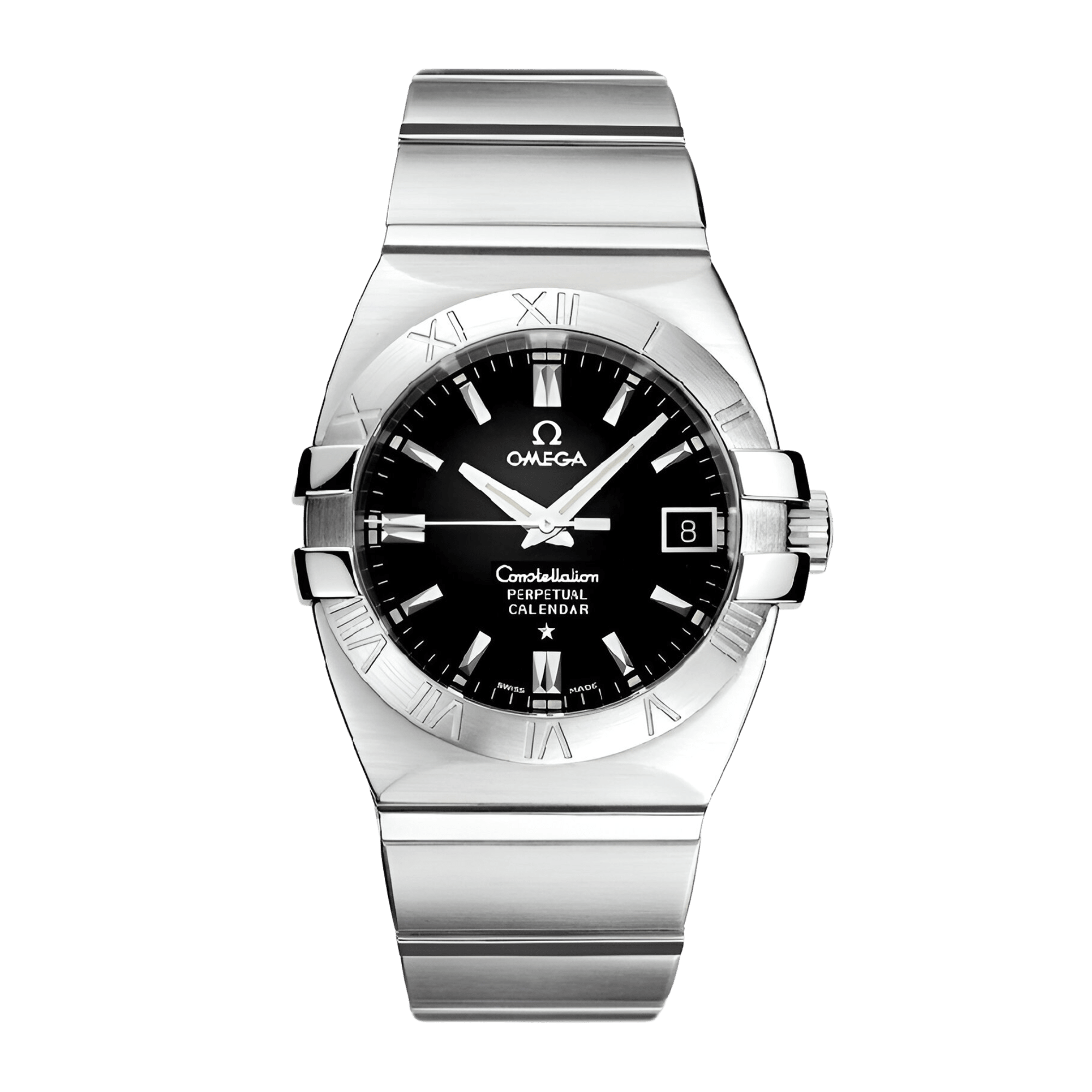 Image of Constellation Perpetual Calendar Steel Black Dial 35mm