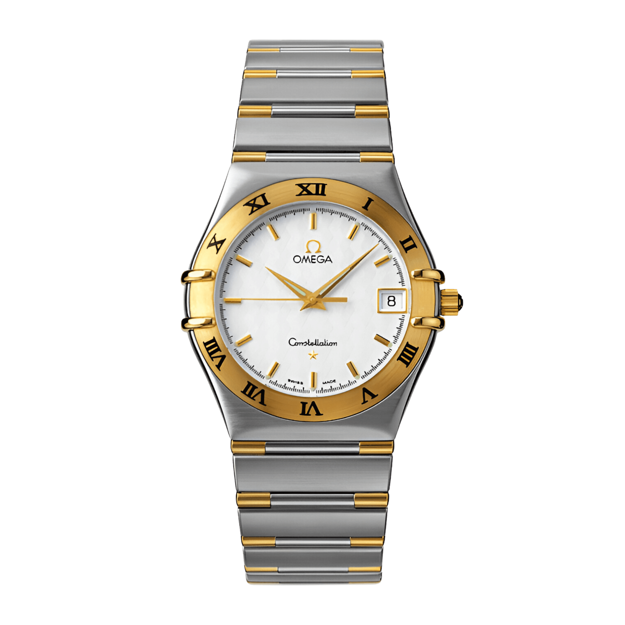 Image of Constellation Quartz Yellow Gold & Steel Silver Dial 34mm
