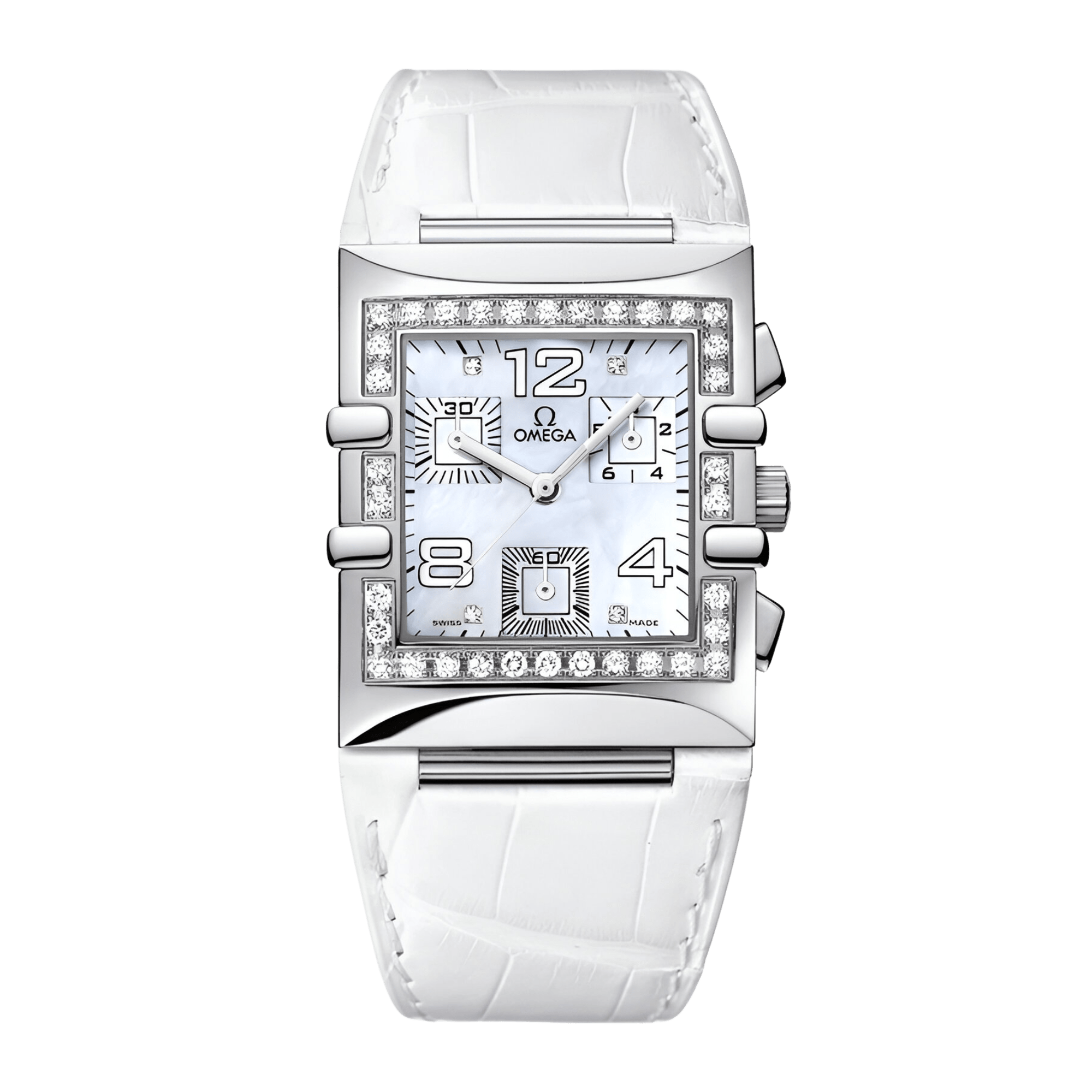 Image of Constellation Quadra Quartz Chronograph Steel Diamond Mother of Pearl Dial 28mm