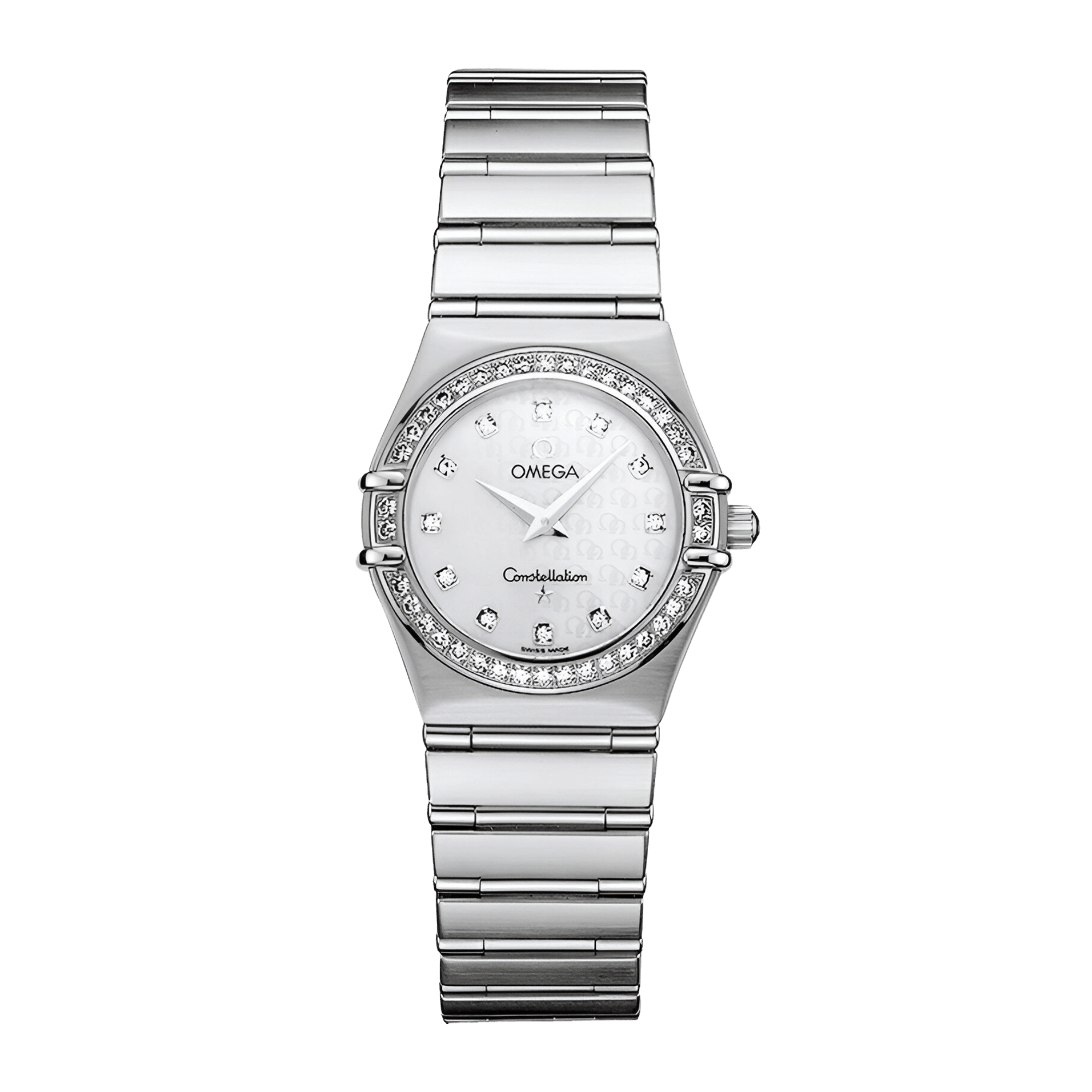 Image of Constellation '95 Quartz Steel Diamond Mother of Pearl Dial 26mm
