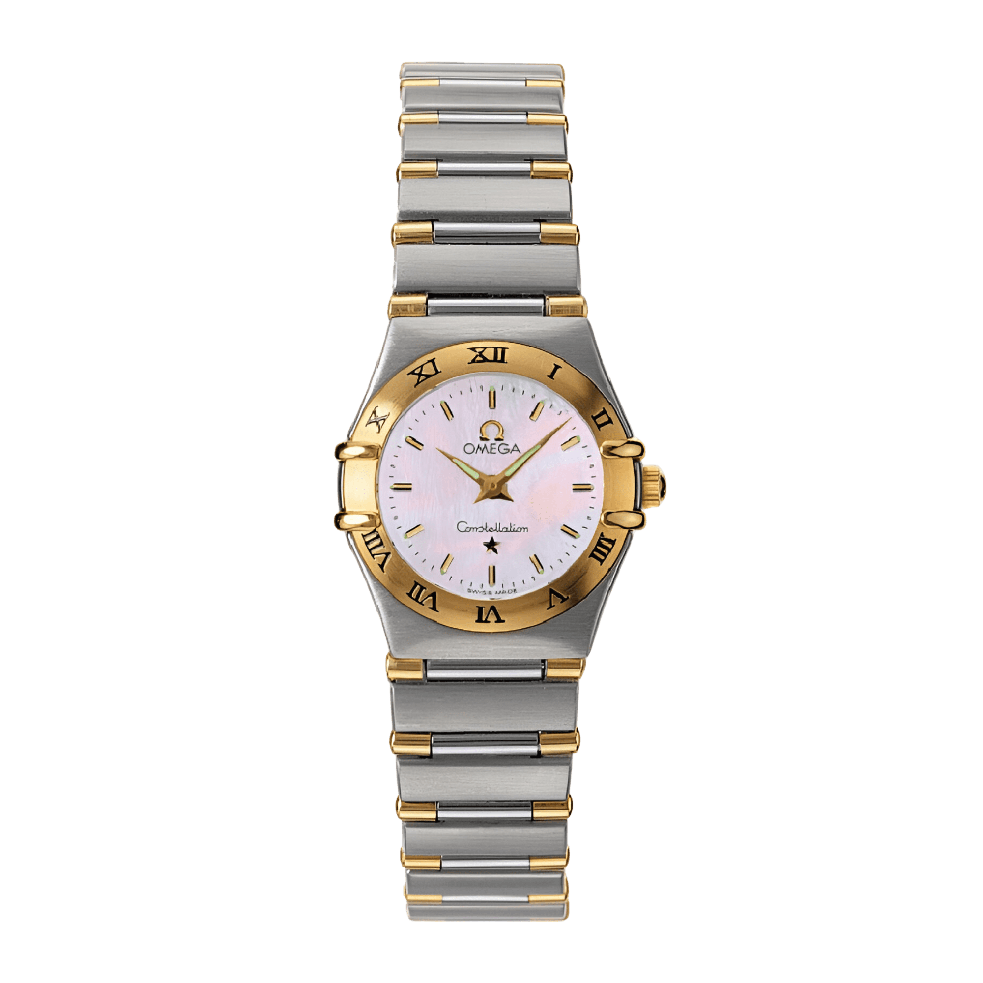 Image of Constellation Quartz Yellow Gold & Steel Silver Dial 23mm
