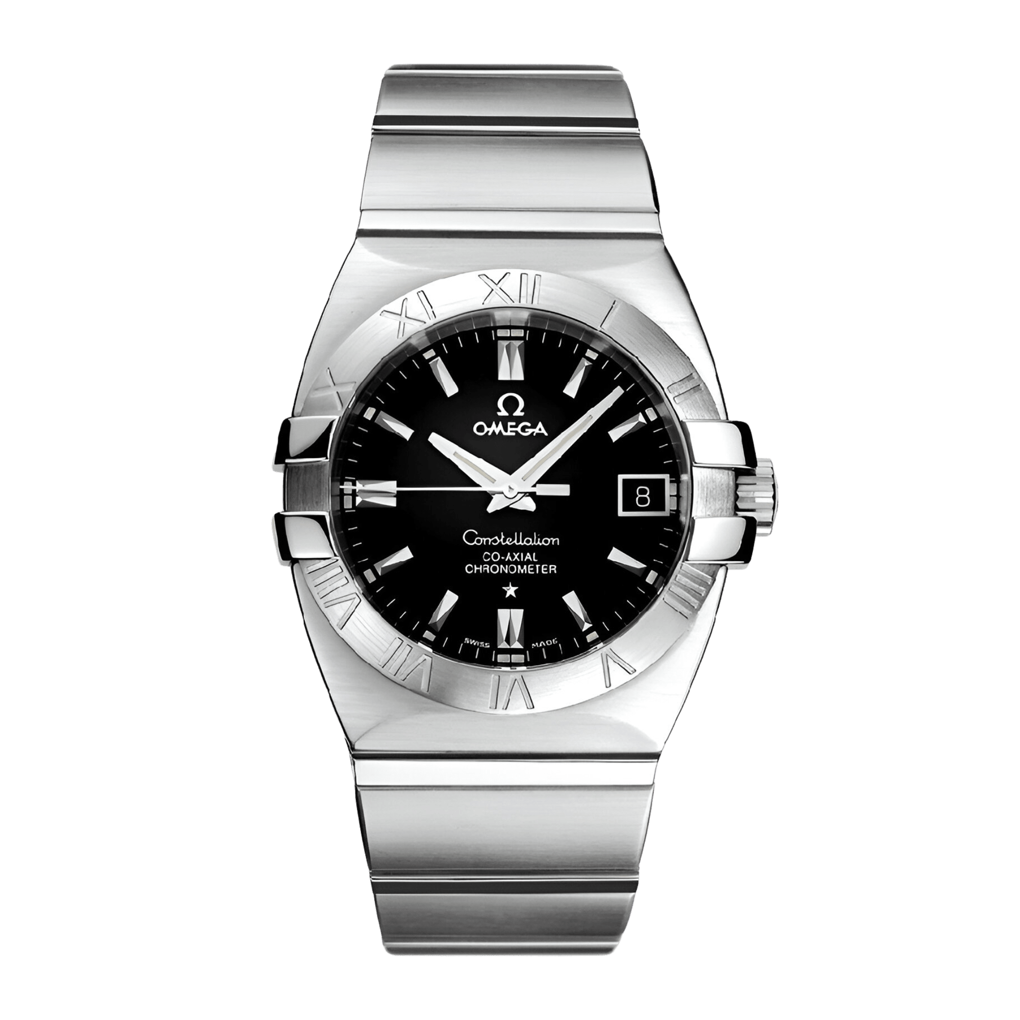 Image of Constellation Co-Axial Double Eagle Steel Black Dial 35mm