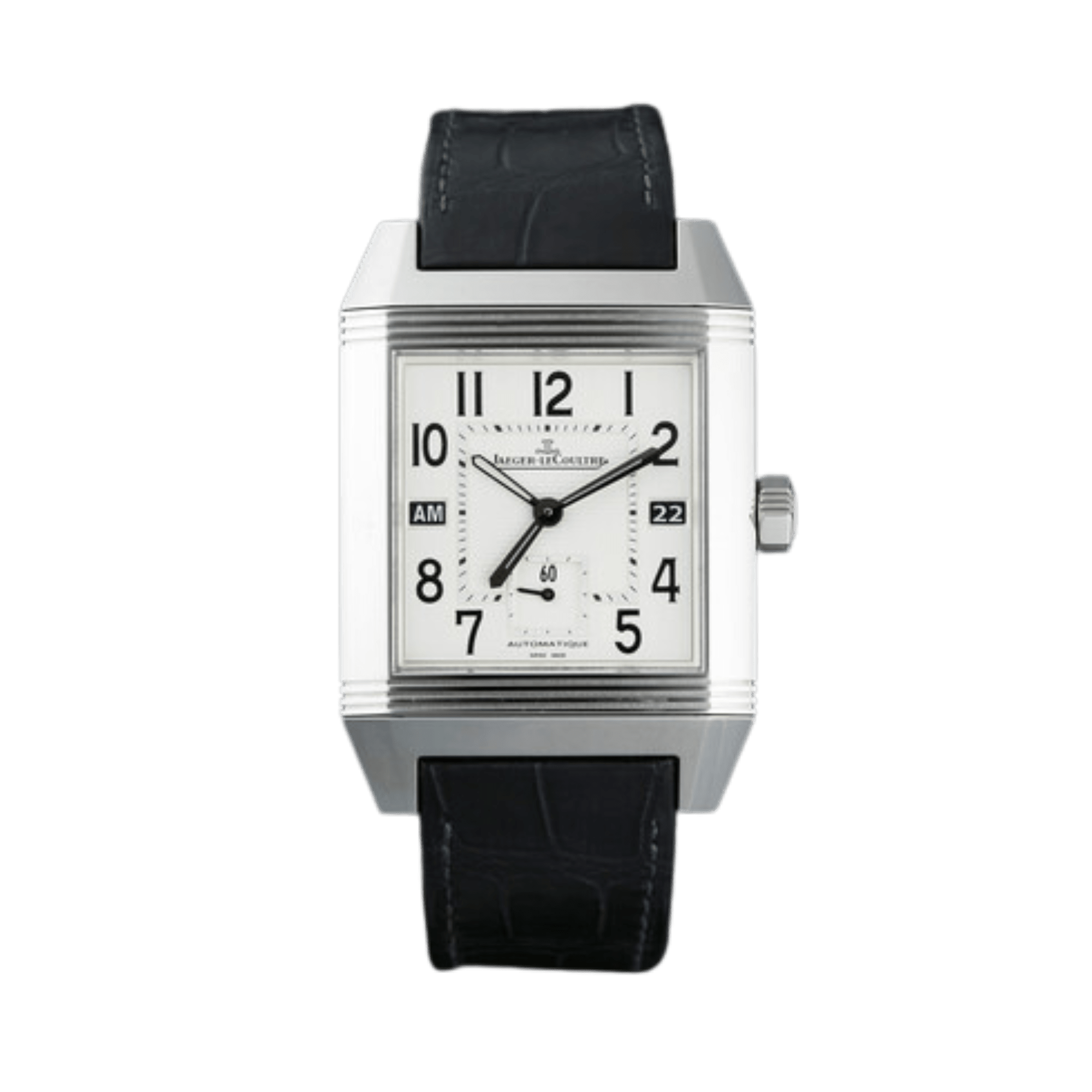 Image of Reverso Squadra Hometime Steel Silver Dial 35mm