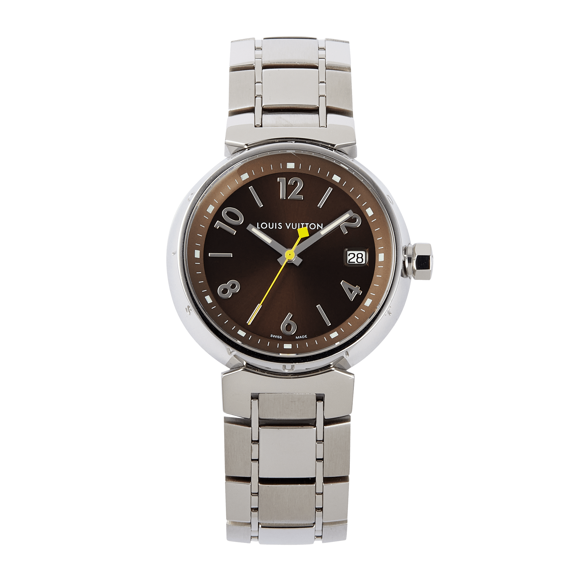 Image of Tambour Quartz Steel Brown Dial 33mm
