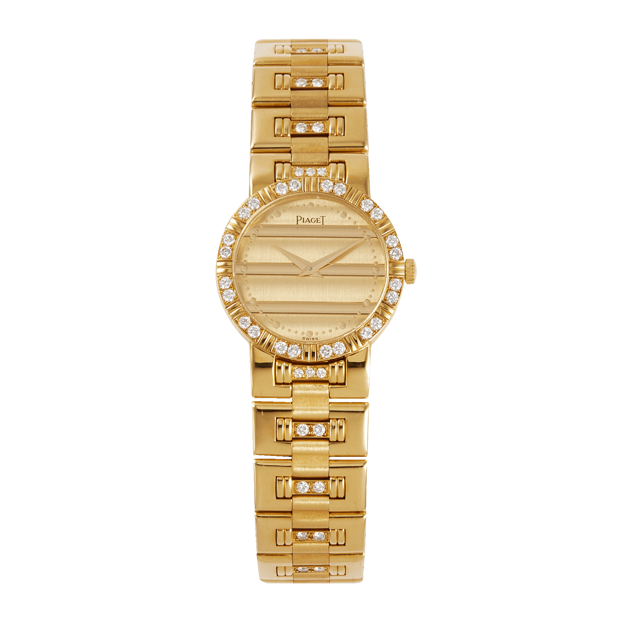 Image of Vintage Yellow Gold Diamond Gold Dial