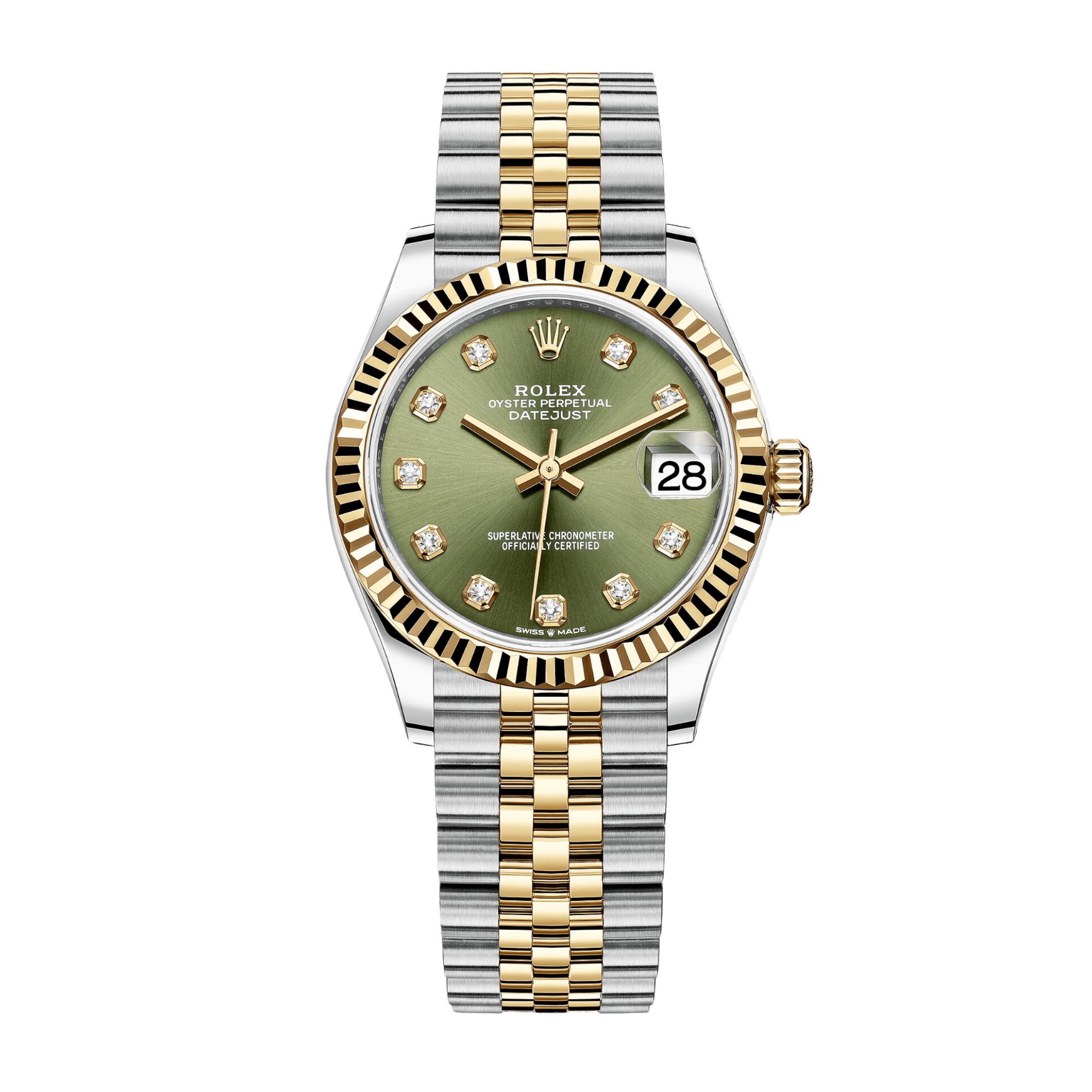 Image of Datejust Yellow Gold & Steel Green Dial 31mm