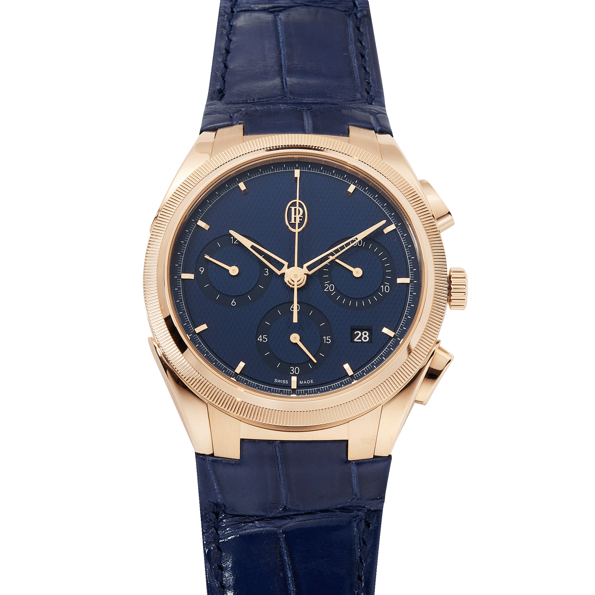 Image of Tonda PF Chronograph Rose Gold Blue Dial 42mm