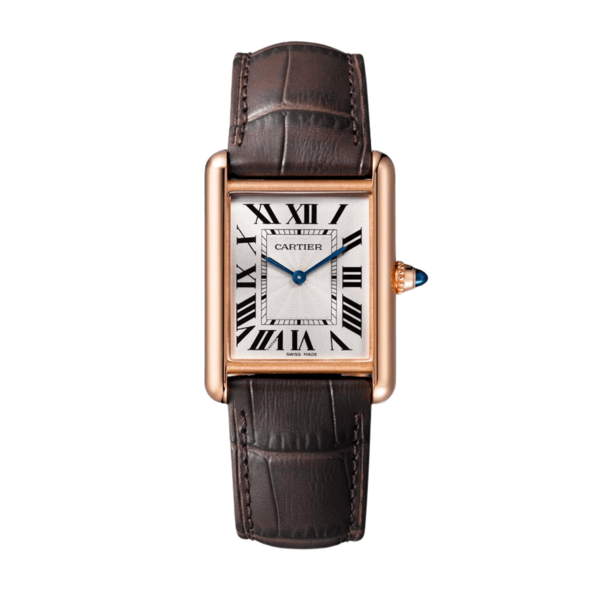 Image of Tank Louis Rose Gold Silver Dial 25mm