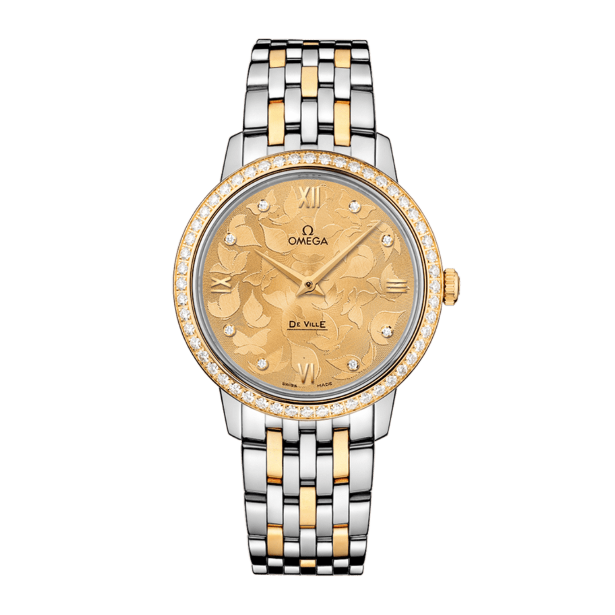 Image of De Ville Yellow Gold & Steel Diamond Gold Dial 33mm