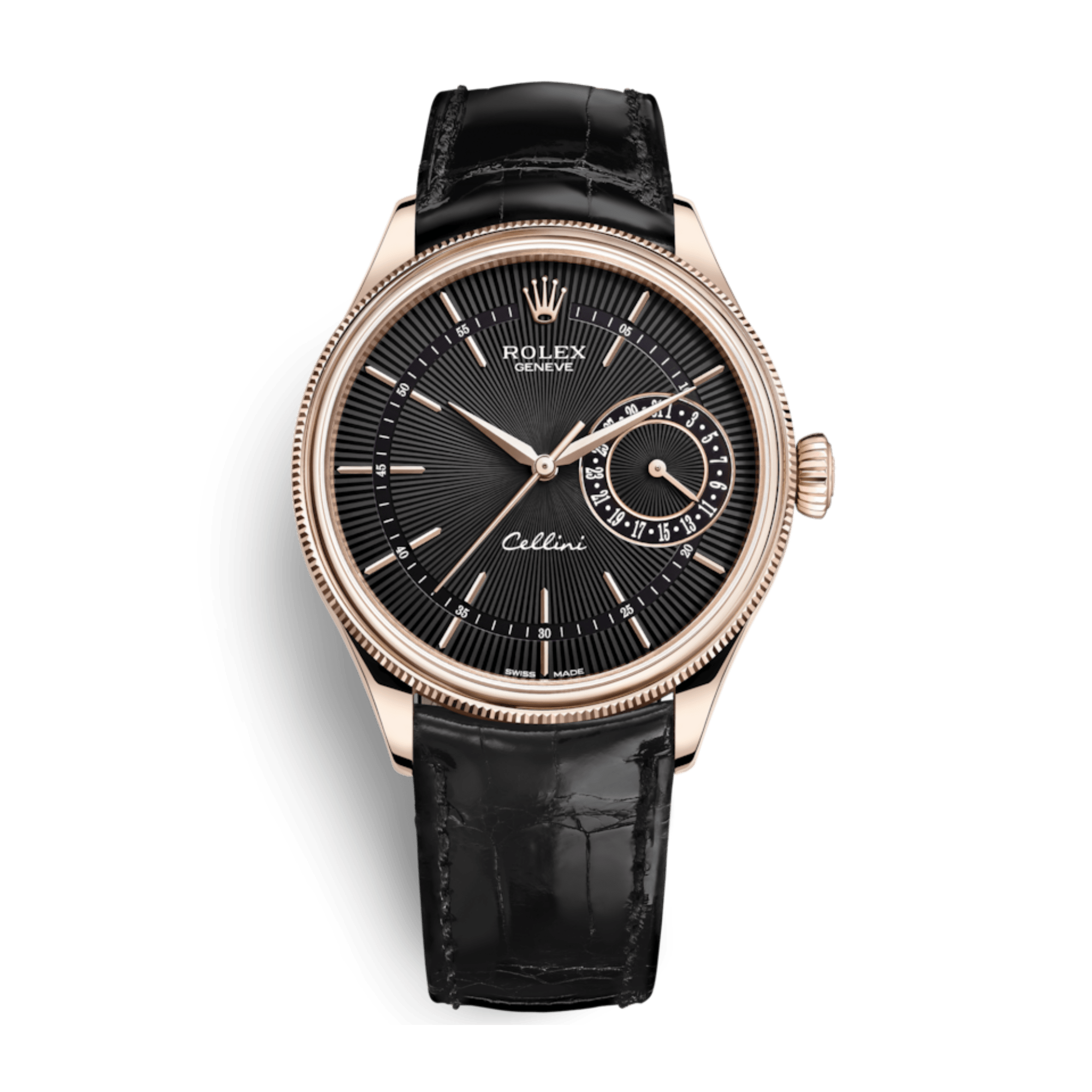Image of Cellini Date Rose Gold Black Dial 39mm