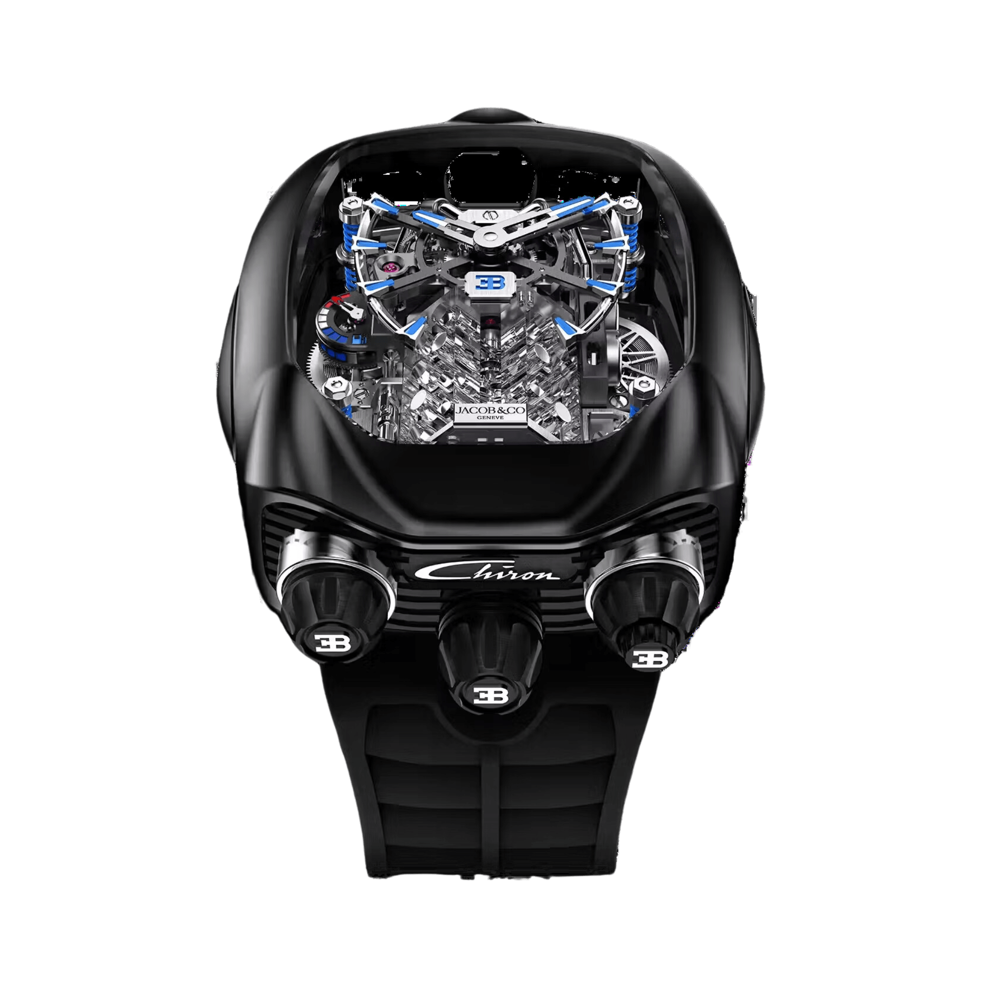 Photo of Bugatti Chiron Tourbillon Titanium Skeleton Dial 55mm