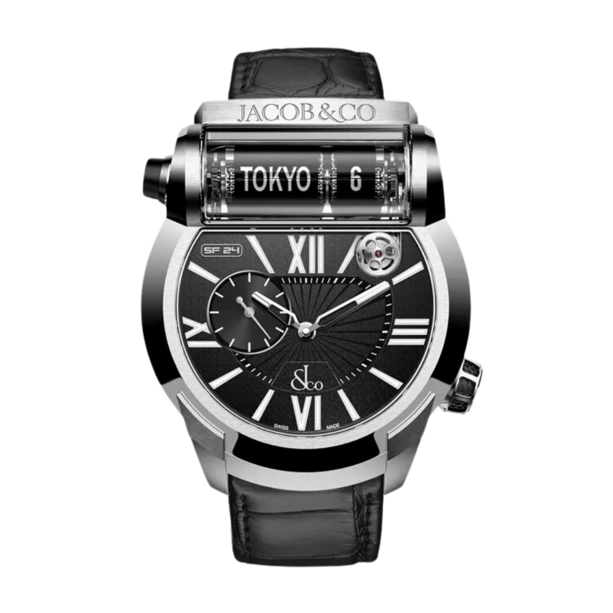 Image of Epic SF24 World Time Titanium Black Dial 45mm