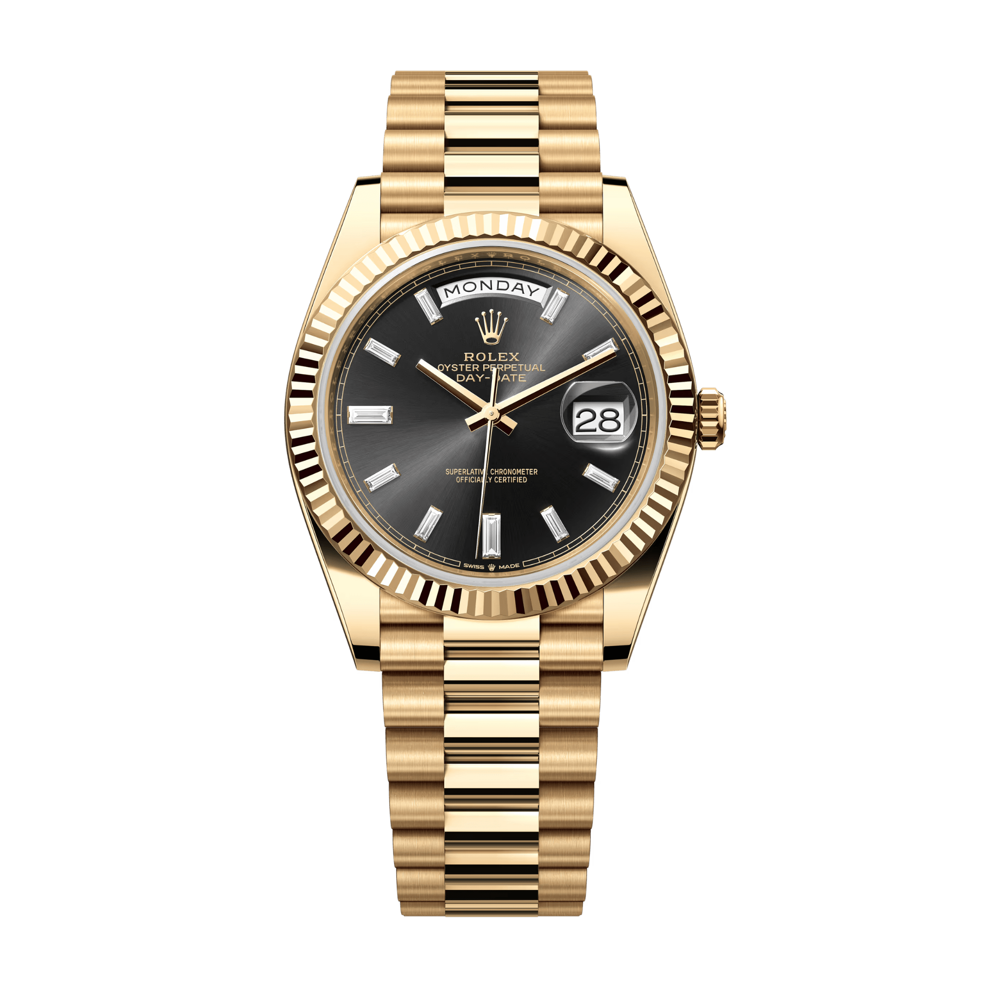 Image of Day-Date Yellow Gold Black Dial 40mm