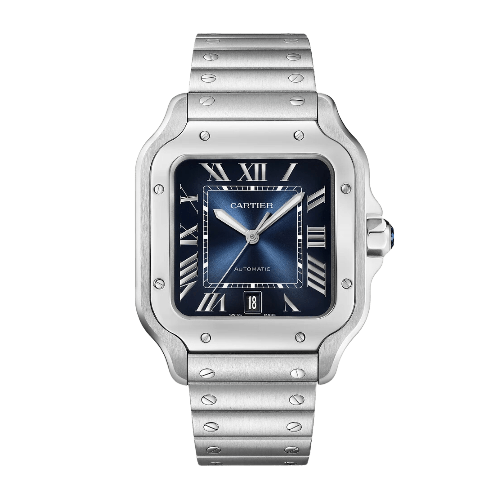 Image of Santos de Cartier Steel Blue Dial 40mm