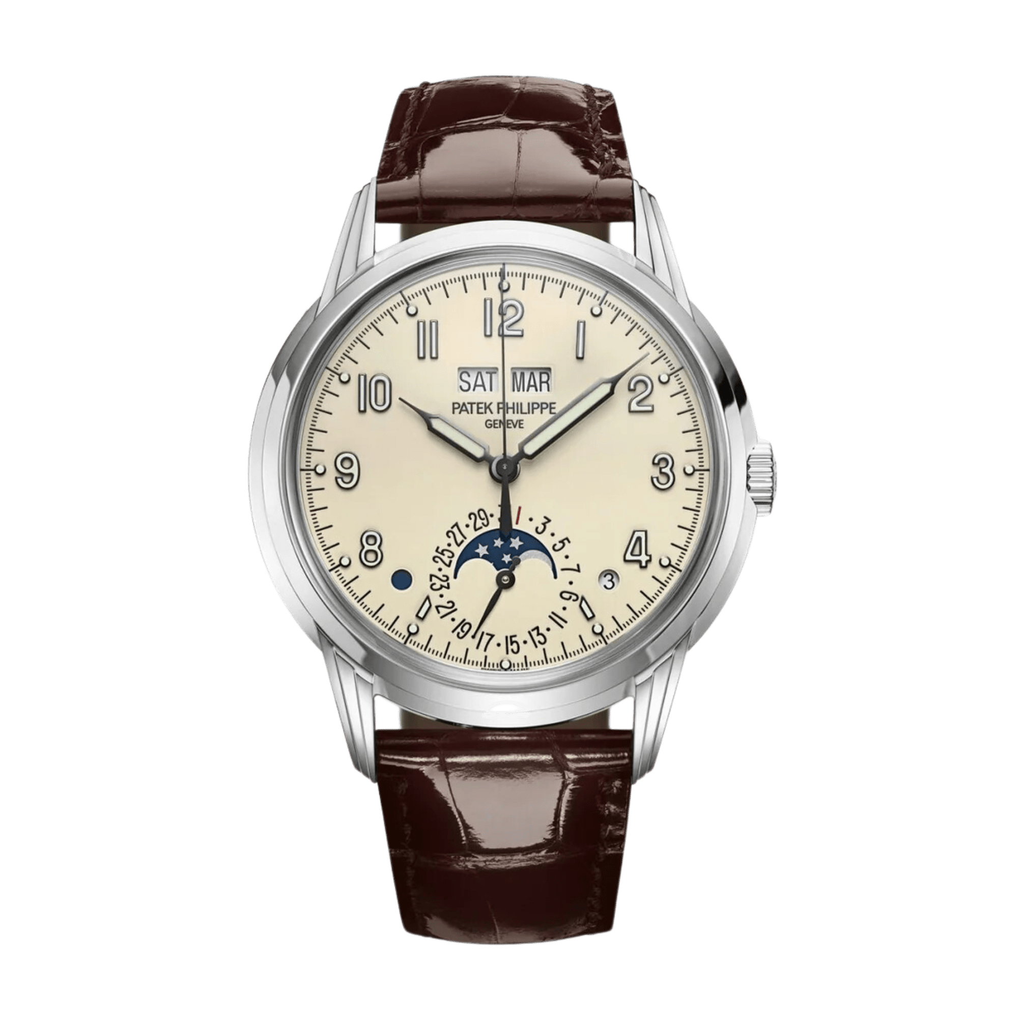 Image of Perpetual Calendar White Gold White Dial 40mm