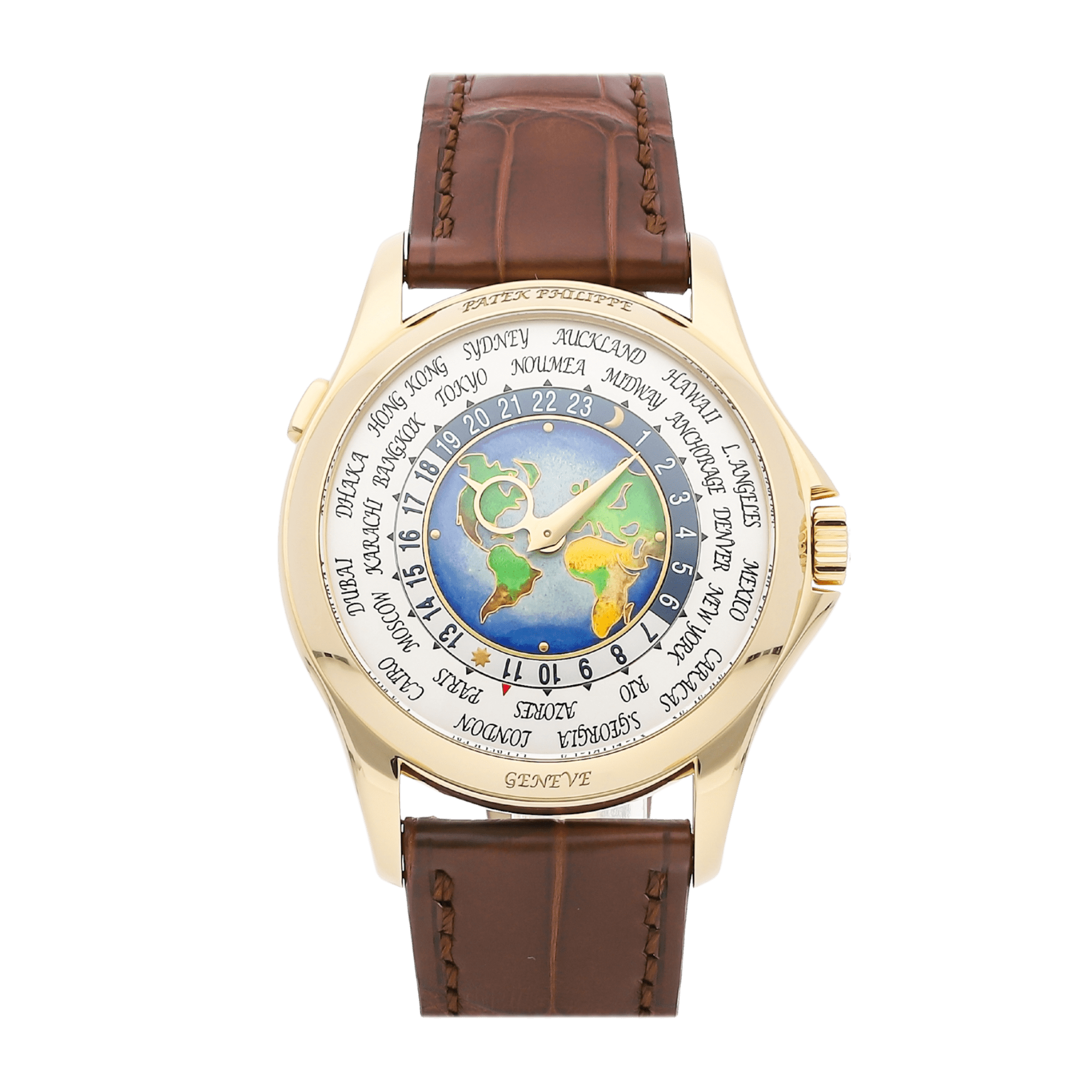 Image of World Time Yellow Gold Cloisonne Enamel Dial 39mm