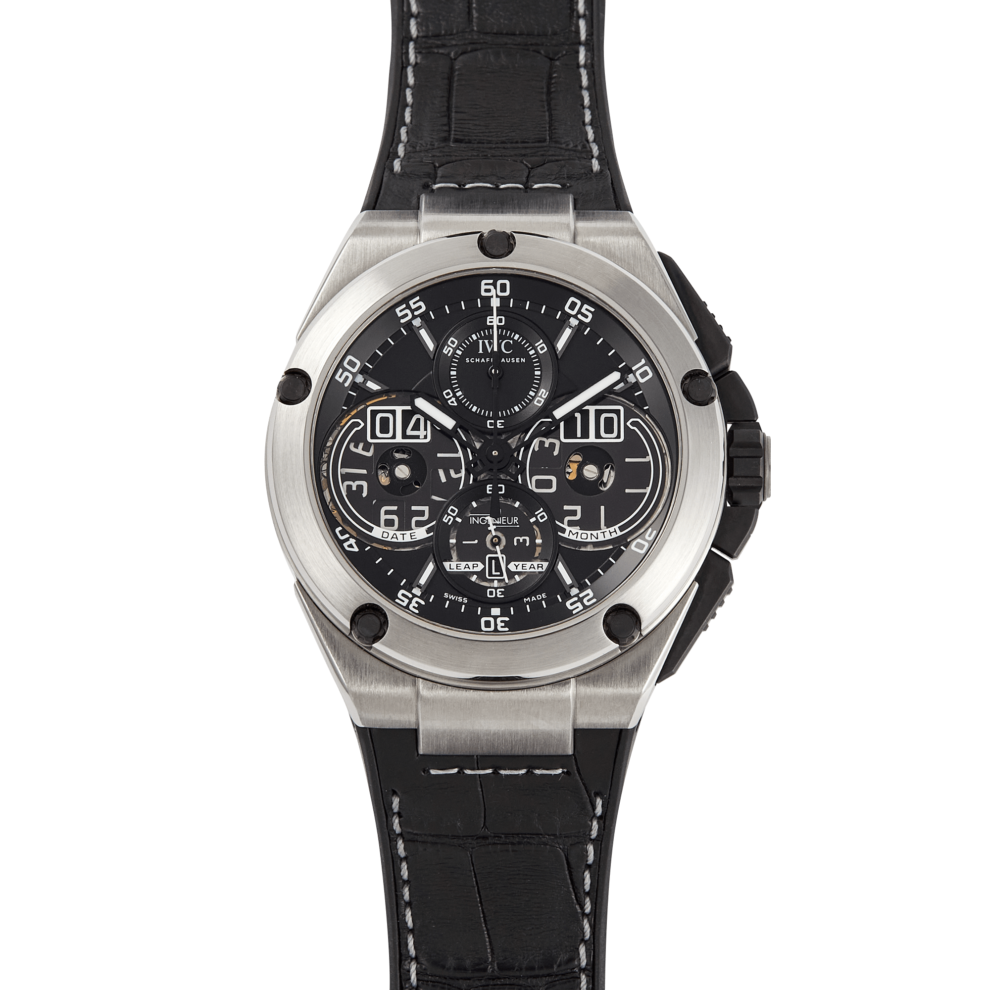 Image of Ingenieur Perpetual Calendar Digital Date-Month Titanium Black Dial 46mm