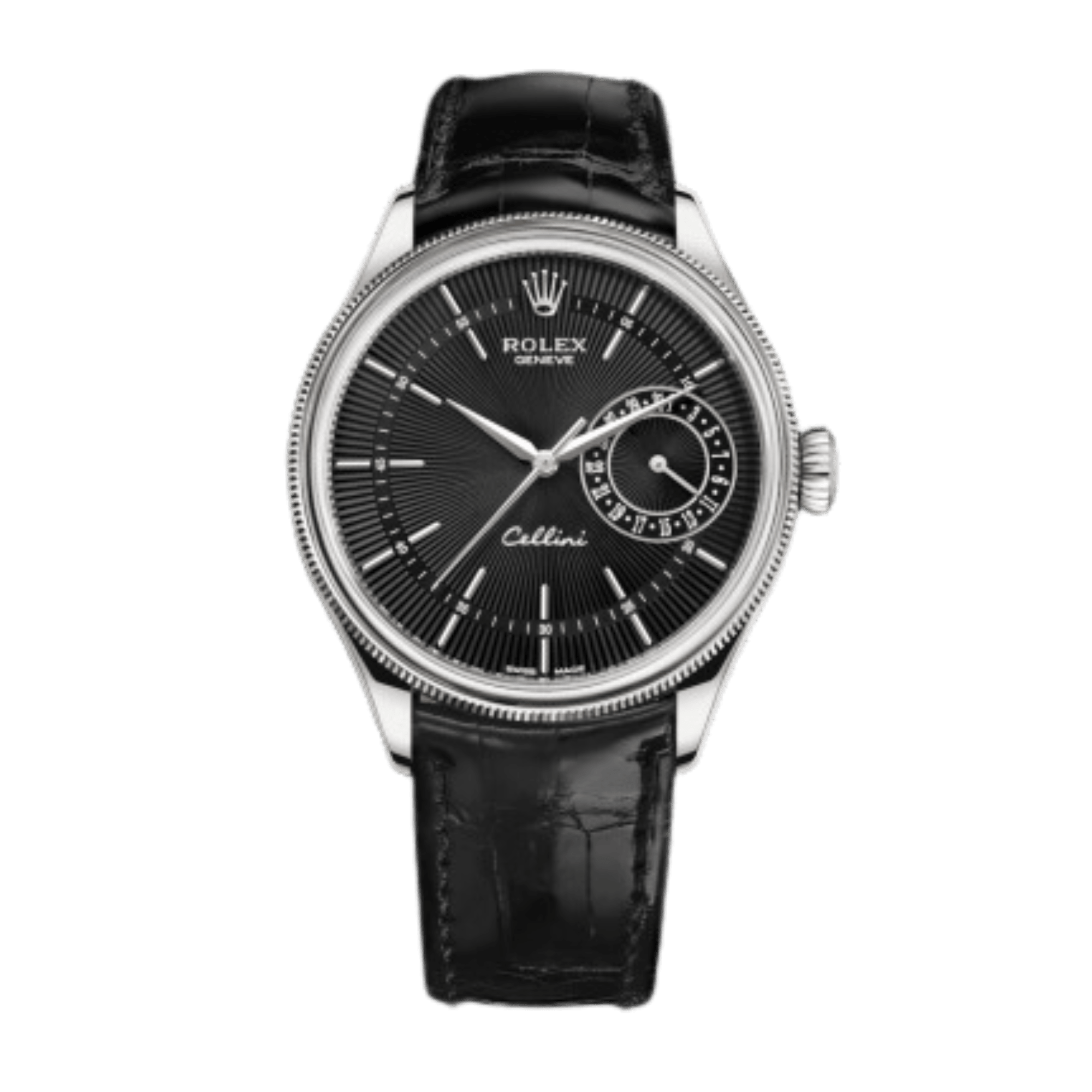 Image of Cellini Date White Gold Black Dial 39mm