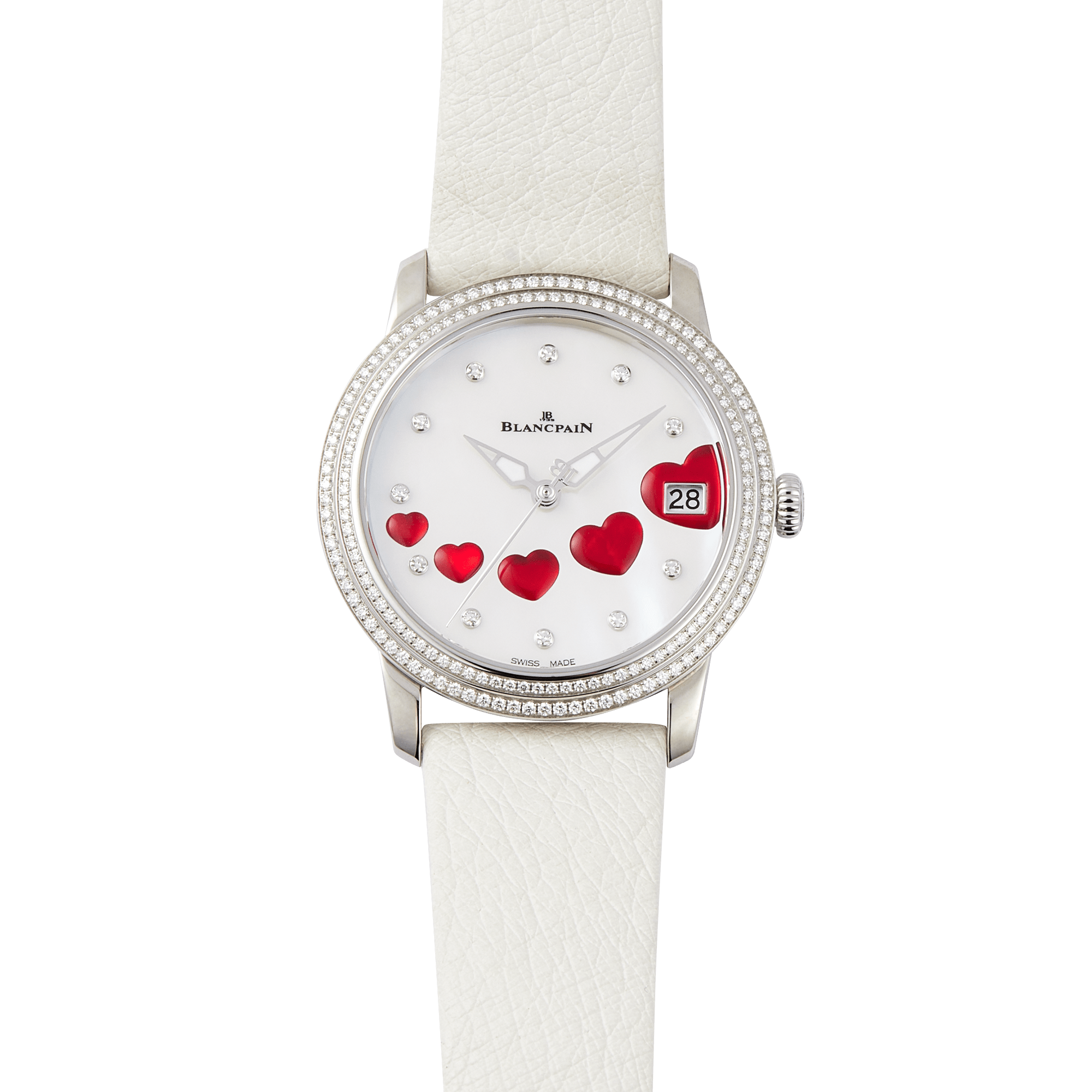 Image of Ultraplate Saint Valentine Steel Diamond Mother of Pearl Dial 34mm