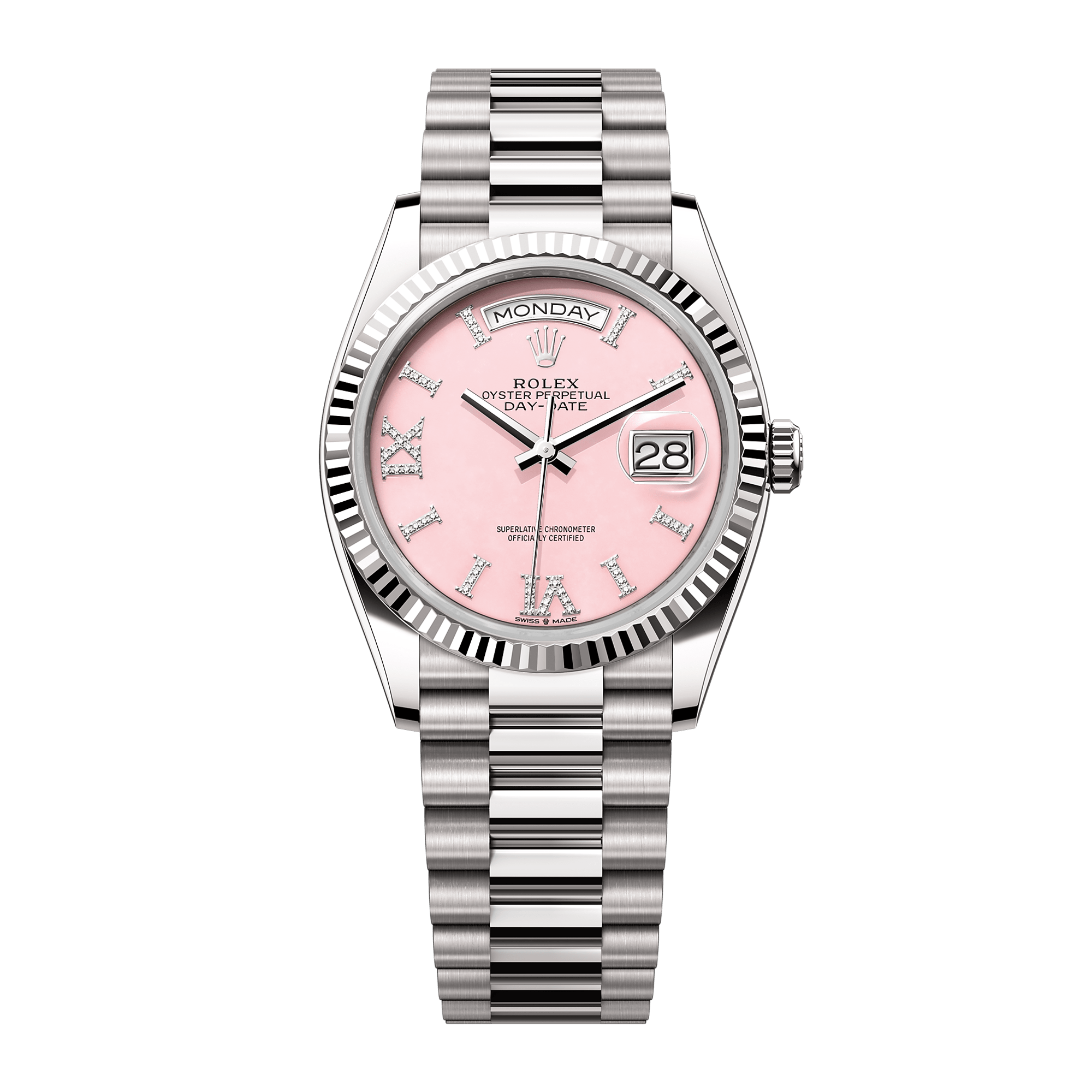Image of Day-Date White Gold Pink Dial 36mm