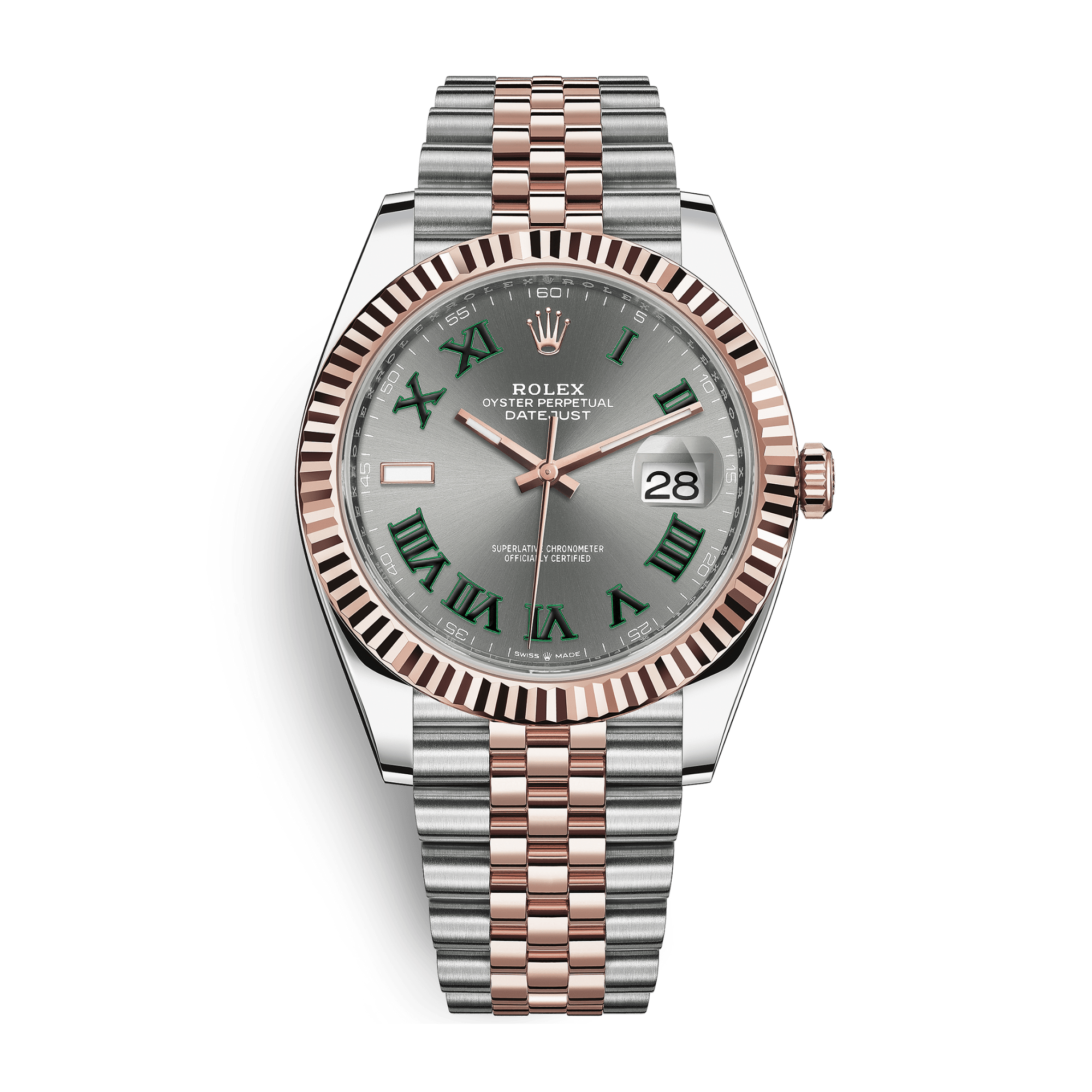 Image of Datejust "Wimbledon" Rose Gold & Steel Jubilee Grey Dial 41mm