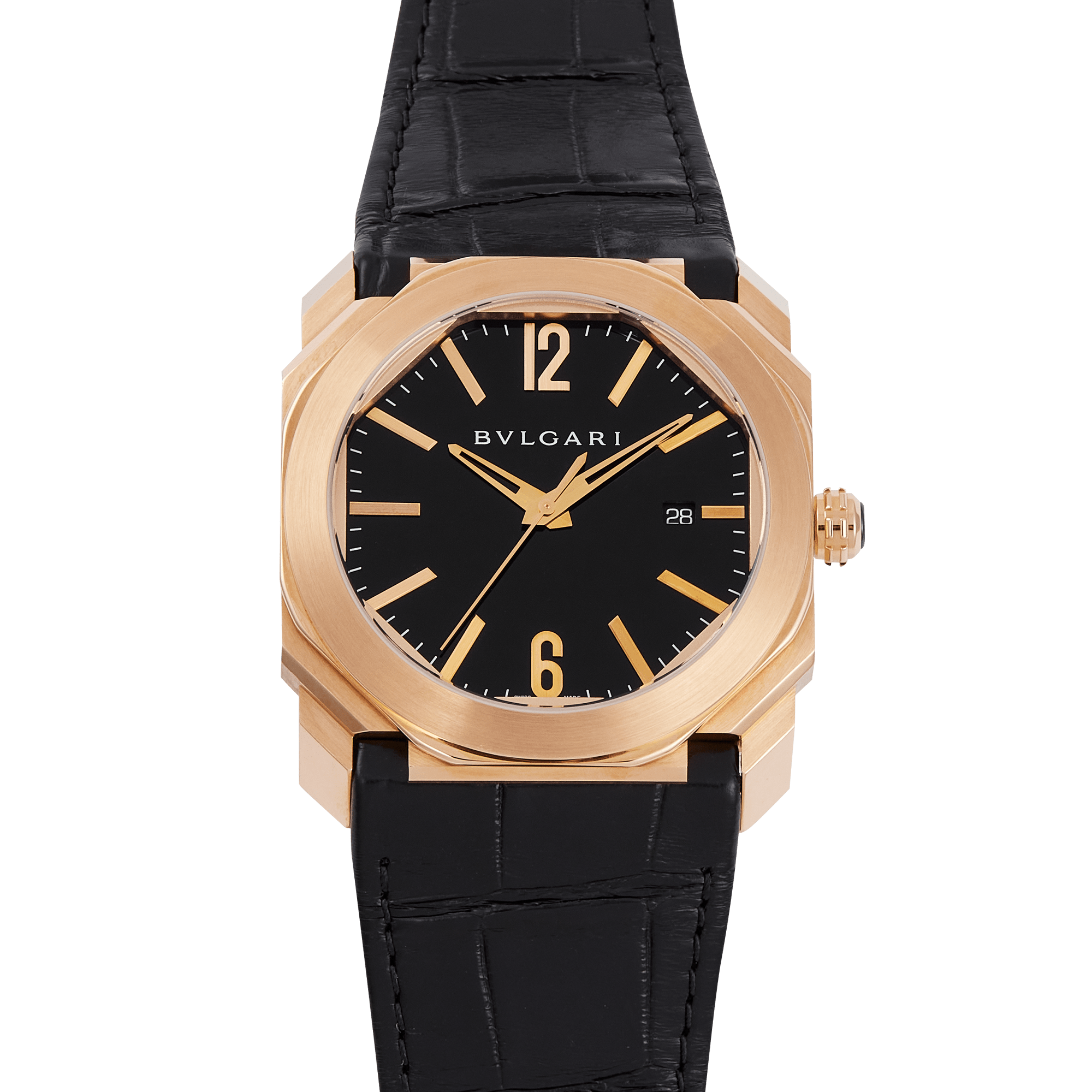 Image of Octo Solotempo Rose Gold Black Dial 41mm