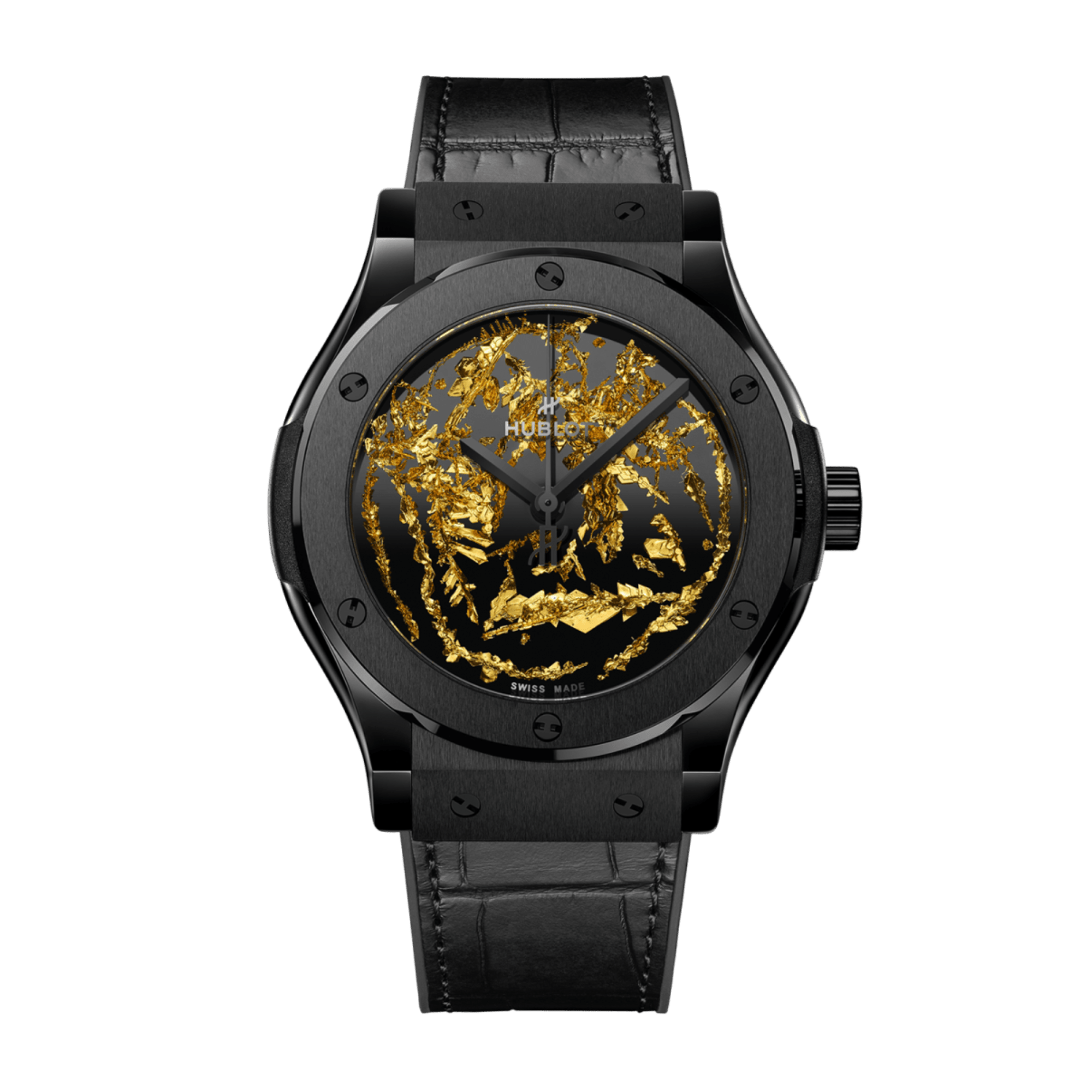 Image of Classic Fusion Gold Crystal Ceramic Black Dial 42mm