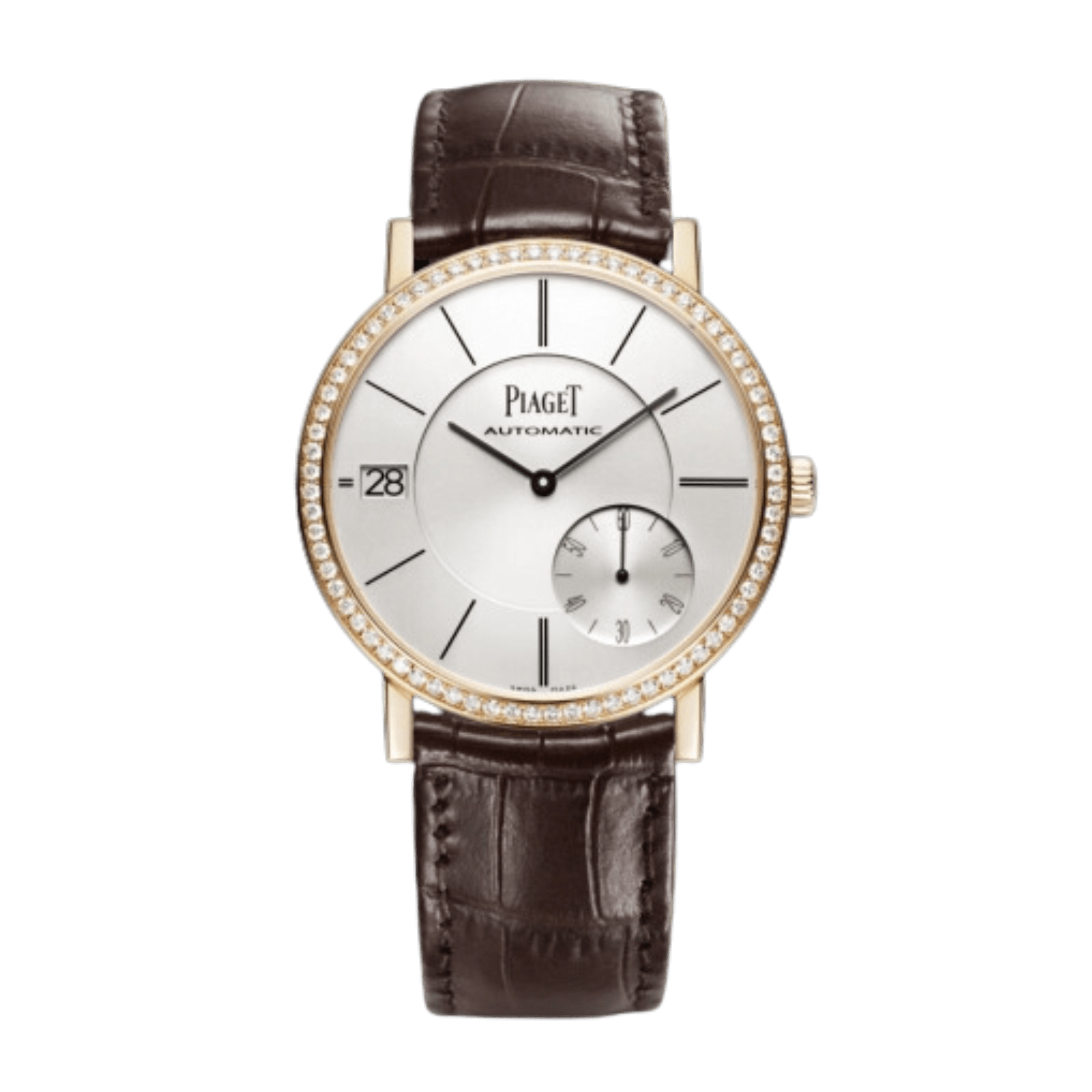 Image of Altiplano Ultra Thin Rose Gold Diamond Silver Dial 40mm