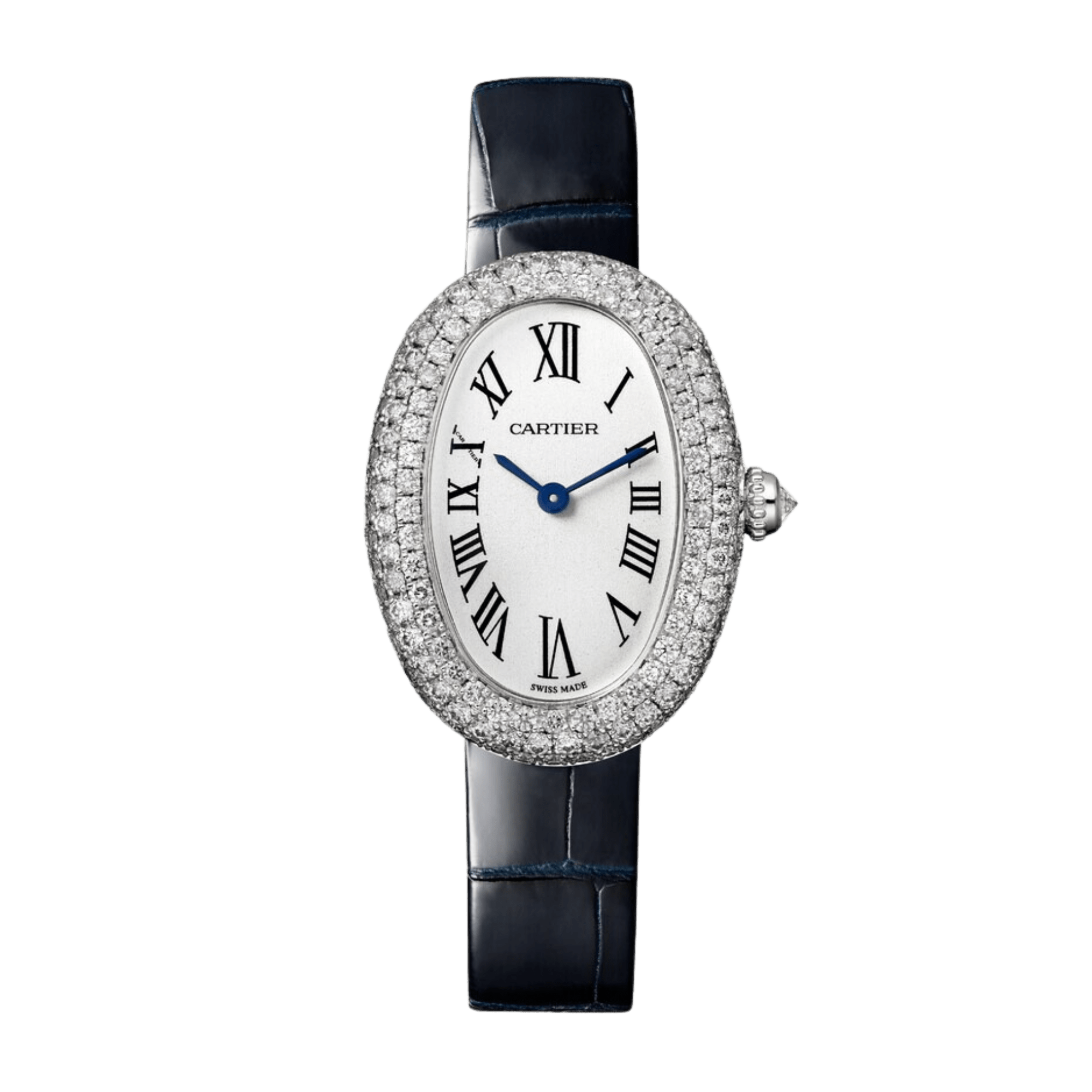 Image of Baignoire de Cartier White Gold Diamond Silver Dial 26mm